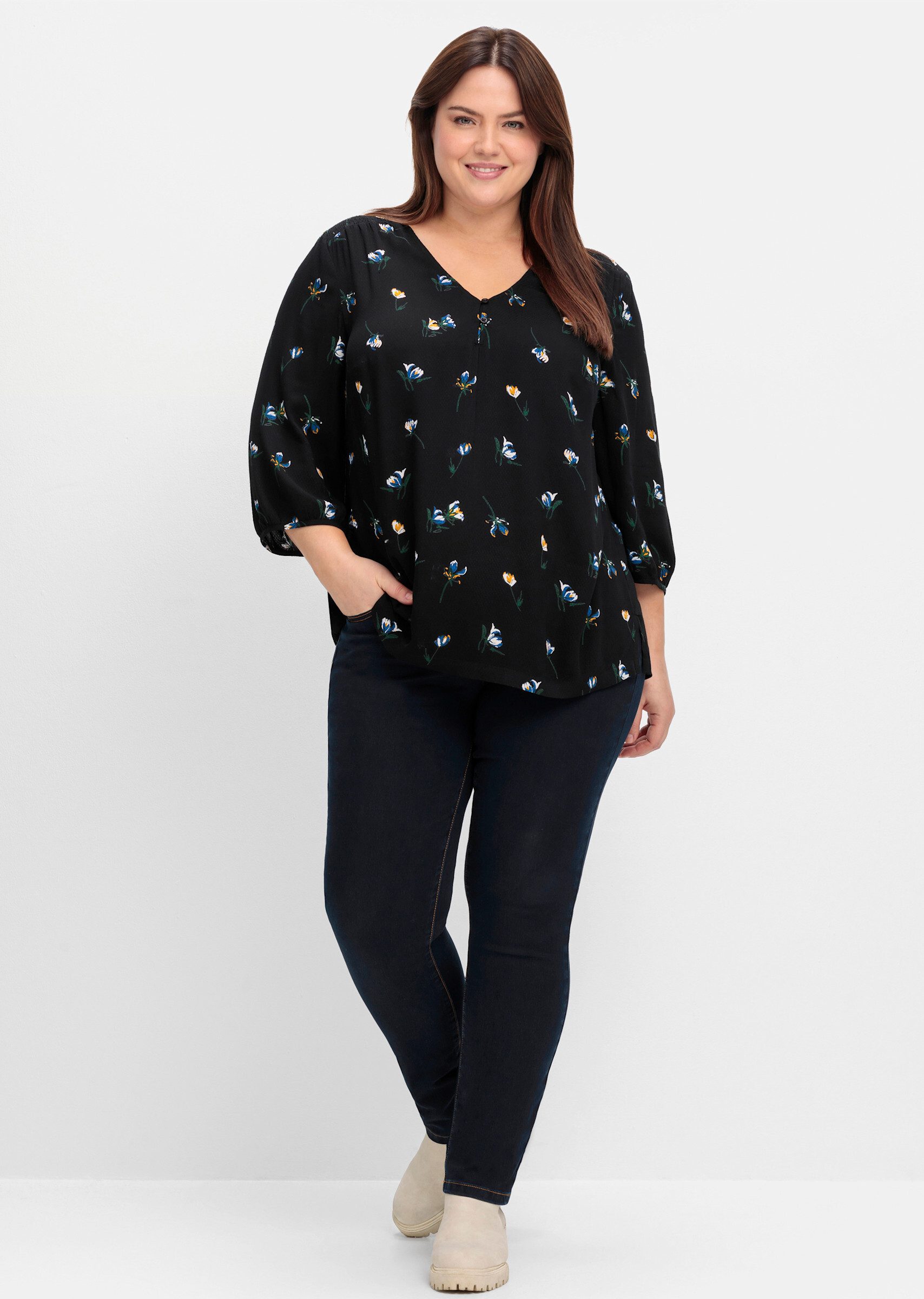 Sheego Klassische Bluse Tunika . günstig online kaufen