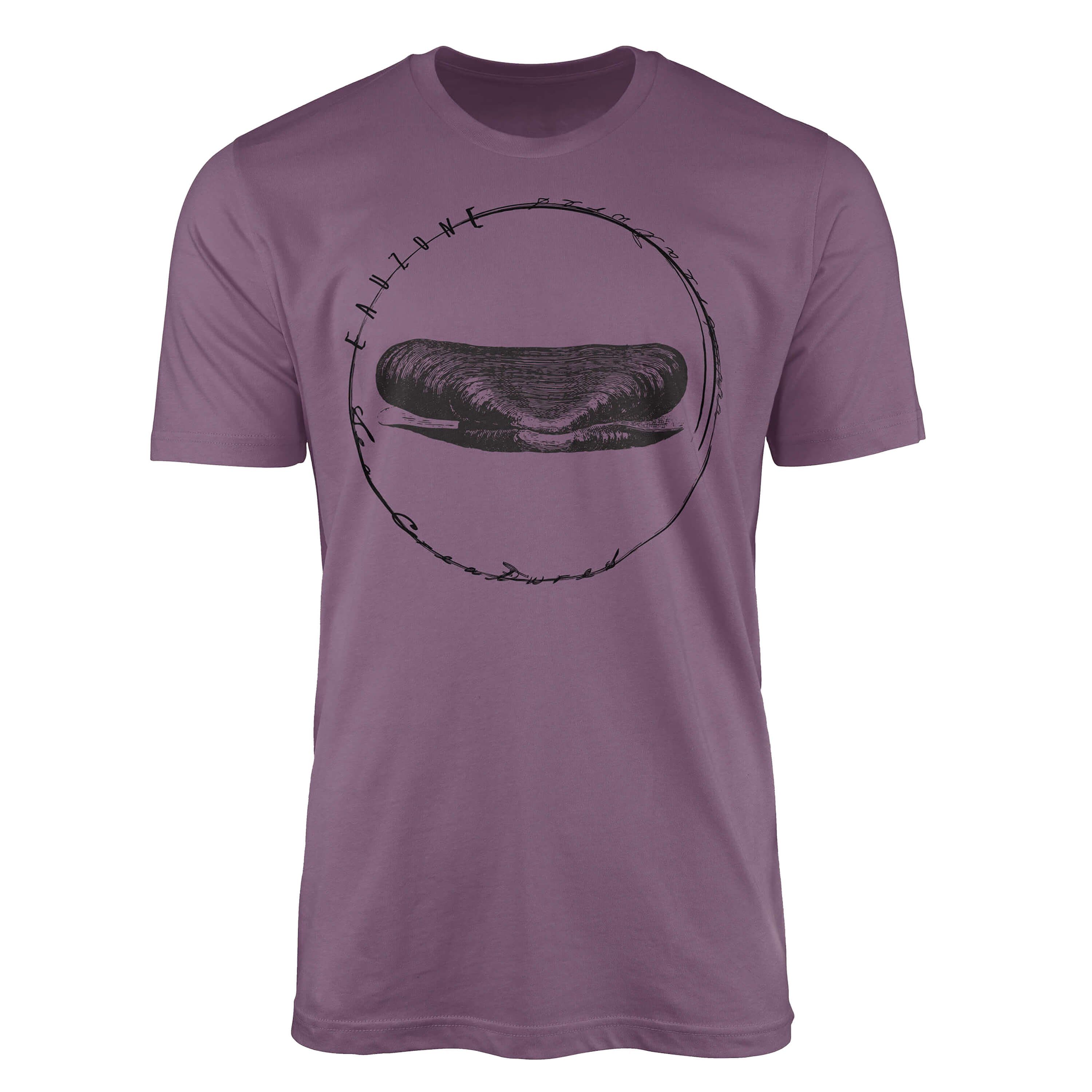 Schnitt T-Shirt Struktur feine Serie: Sea Creatures, / 047 - sportlicher Fische Shiraz T-Shirt Sea Art und Tiefsee Sinus