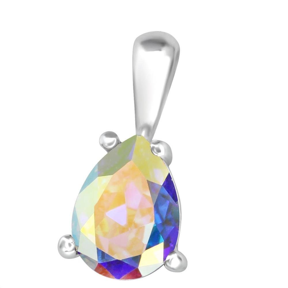 BUNGSA Кулон Set Кулон Tropfen mit Kristall aus 925 Silber Damen (1-tlg), Pendant Halsketten