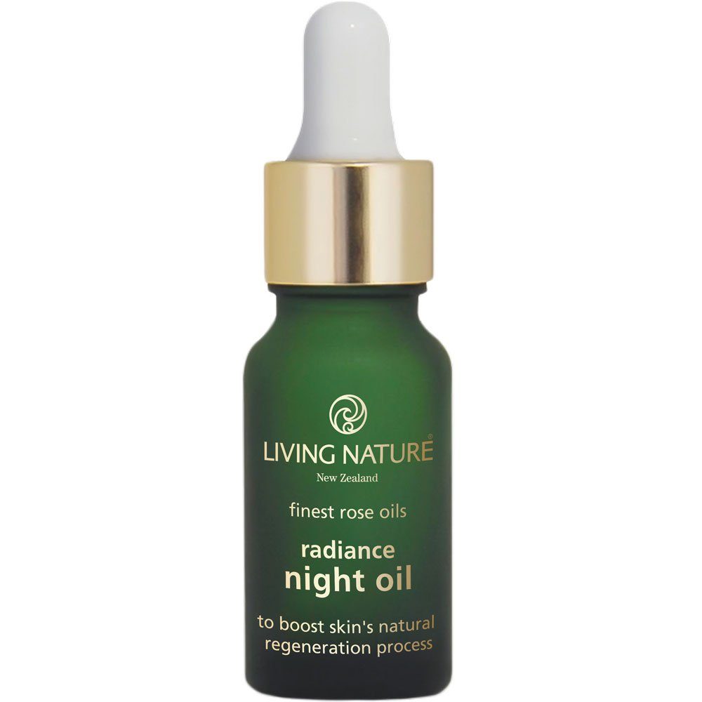 Living Nature Gesichtspflege Radiance Night Oil Antifaltenrosenöl, 18 ml