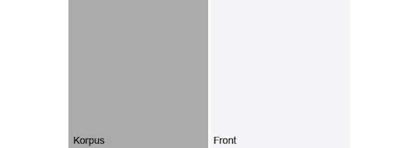 Feldmann-Wohnen Eckschrank GIT 87cm 1 Grifffarbe Front Einlegeböden) anthrazit kleine / 4 und großer Korpus Kleiderstange weiß wählbar Boden, (innen 1