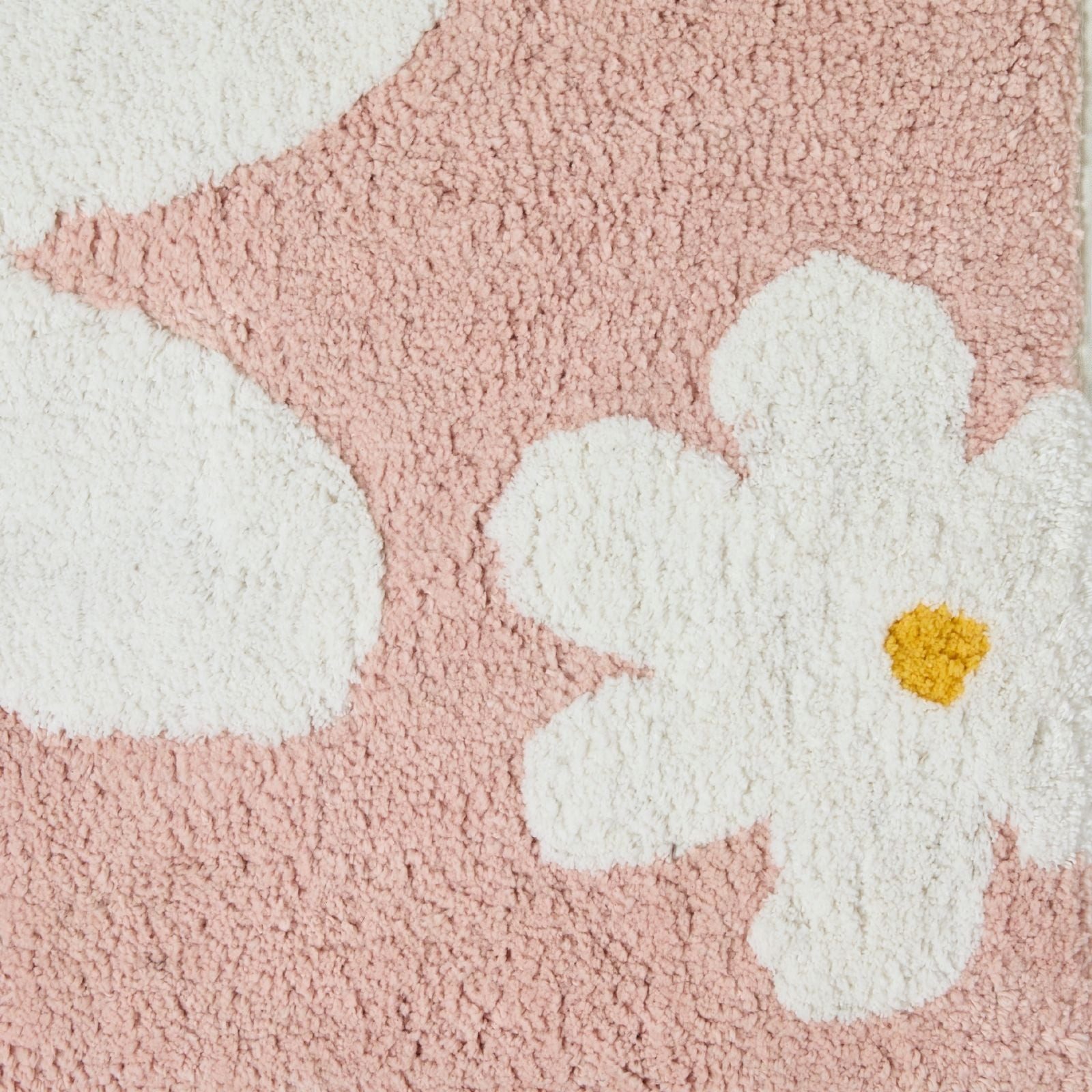 Homescapes Badematte Badematte Blumen 50x80 cm - Badteppich rosa, 100 % Baumwolle, Höhe 10 mm, 50 x 80 cm – Bild 5 von 5
