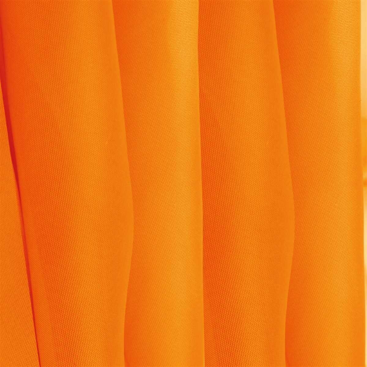 Vorhang, Bestgoodies, uni Schlaufen-Bistrogardine, Voile, versch. Größen transparent, und in (1 Voile vielen Scheibengardine Farben erhältlich Orange transparente Schlaufen St)