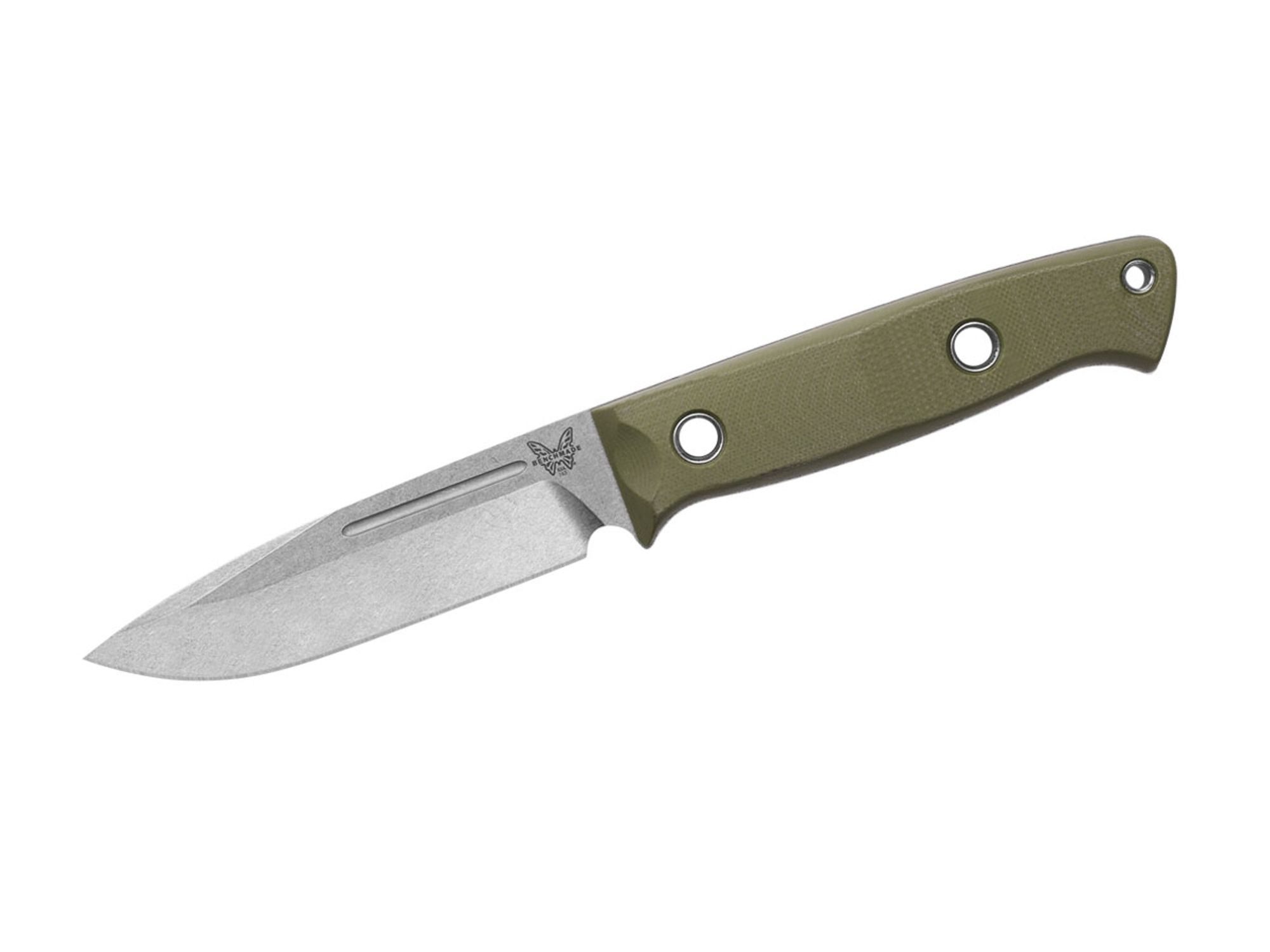 Benchmade Taschenmesser Benchmade 163-1 Bushcrafter, S30V, OD Green G10