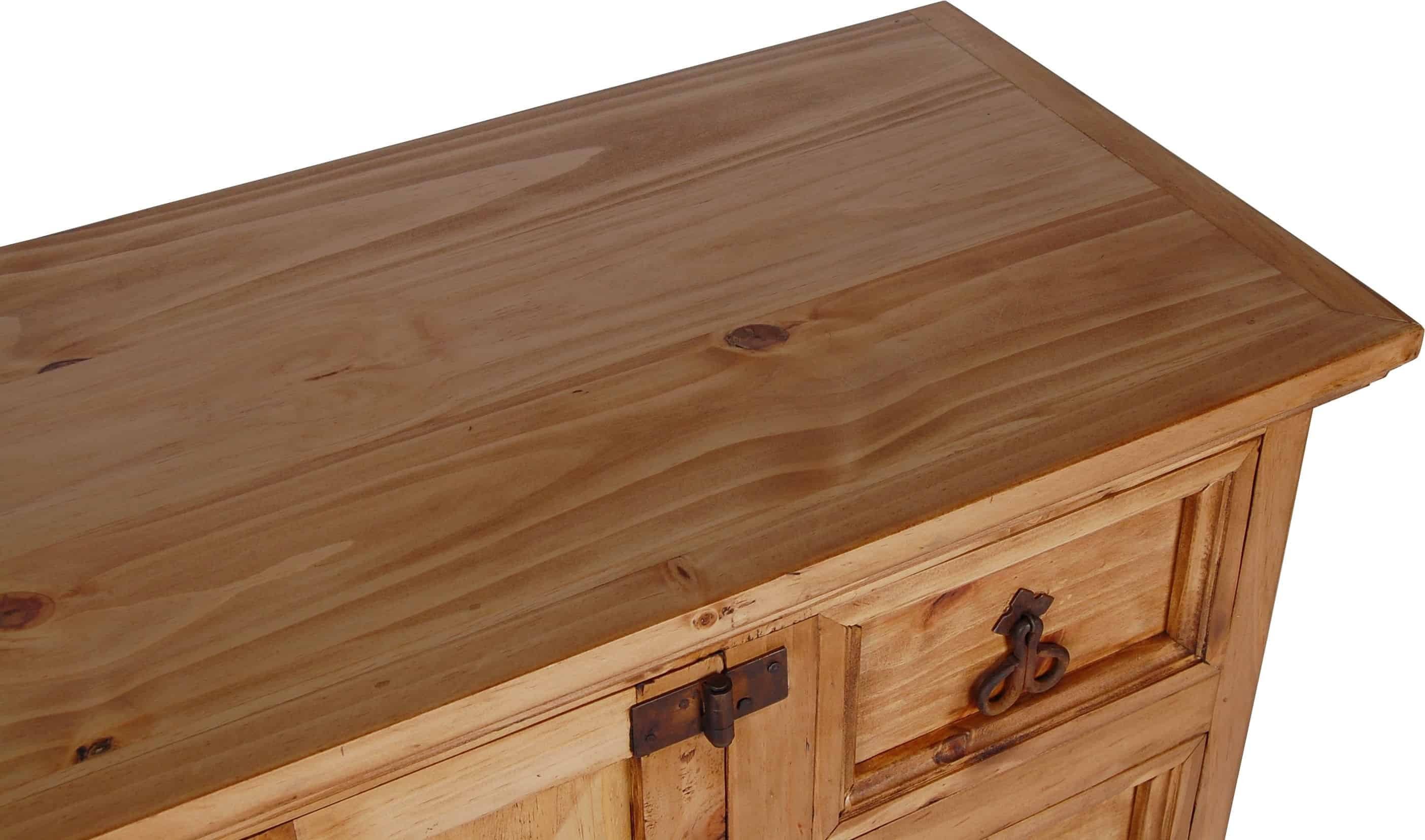 MiaMöbel Highboard Mexico, aus massivem Pinienholz Honig