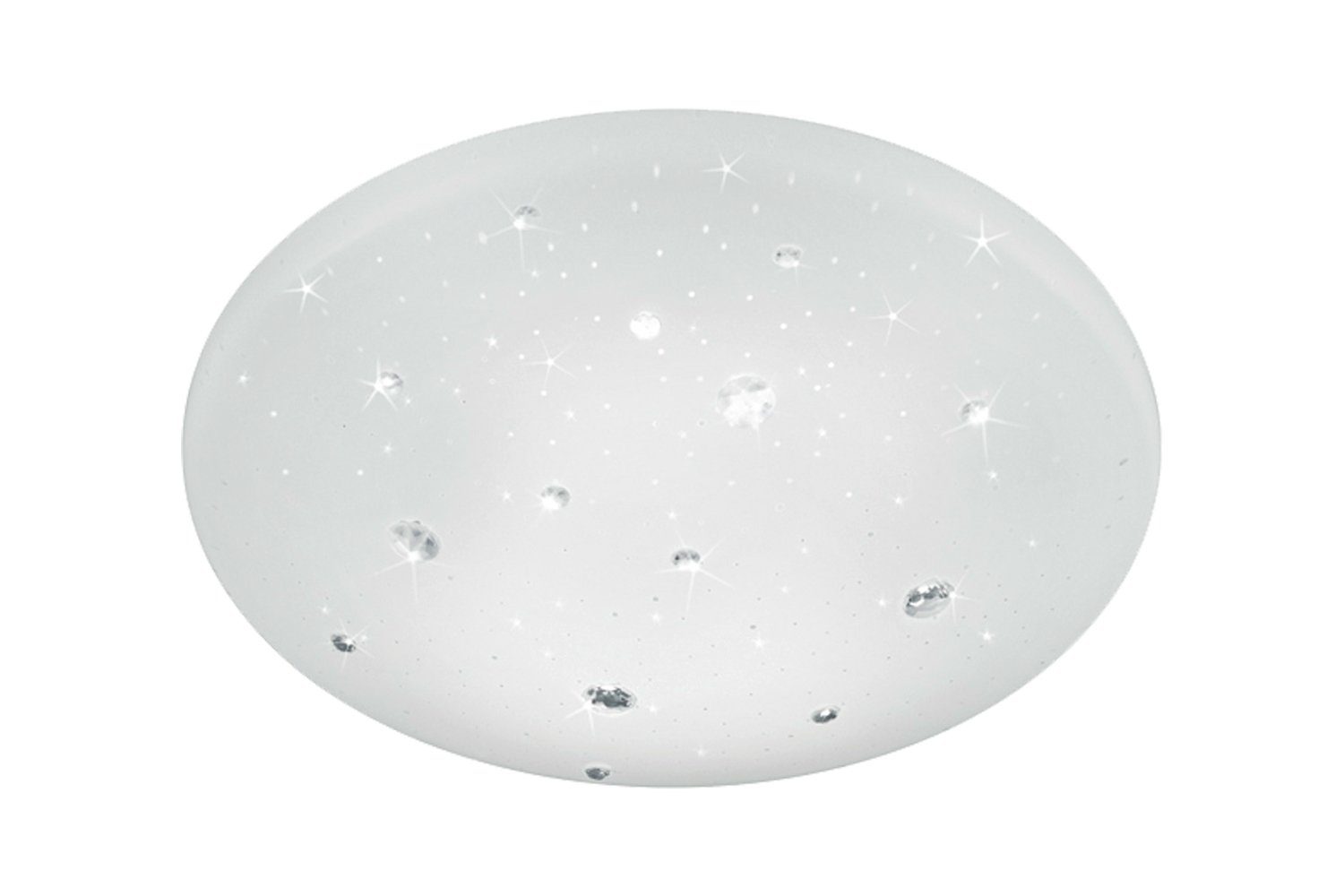 Reality Leuchten LED Deckenleuchte ACHAT, Weiß, Ø 28 cm, Kunststoff, LED fest integriert, Neutralweiß, Deckenlampe