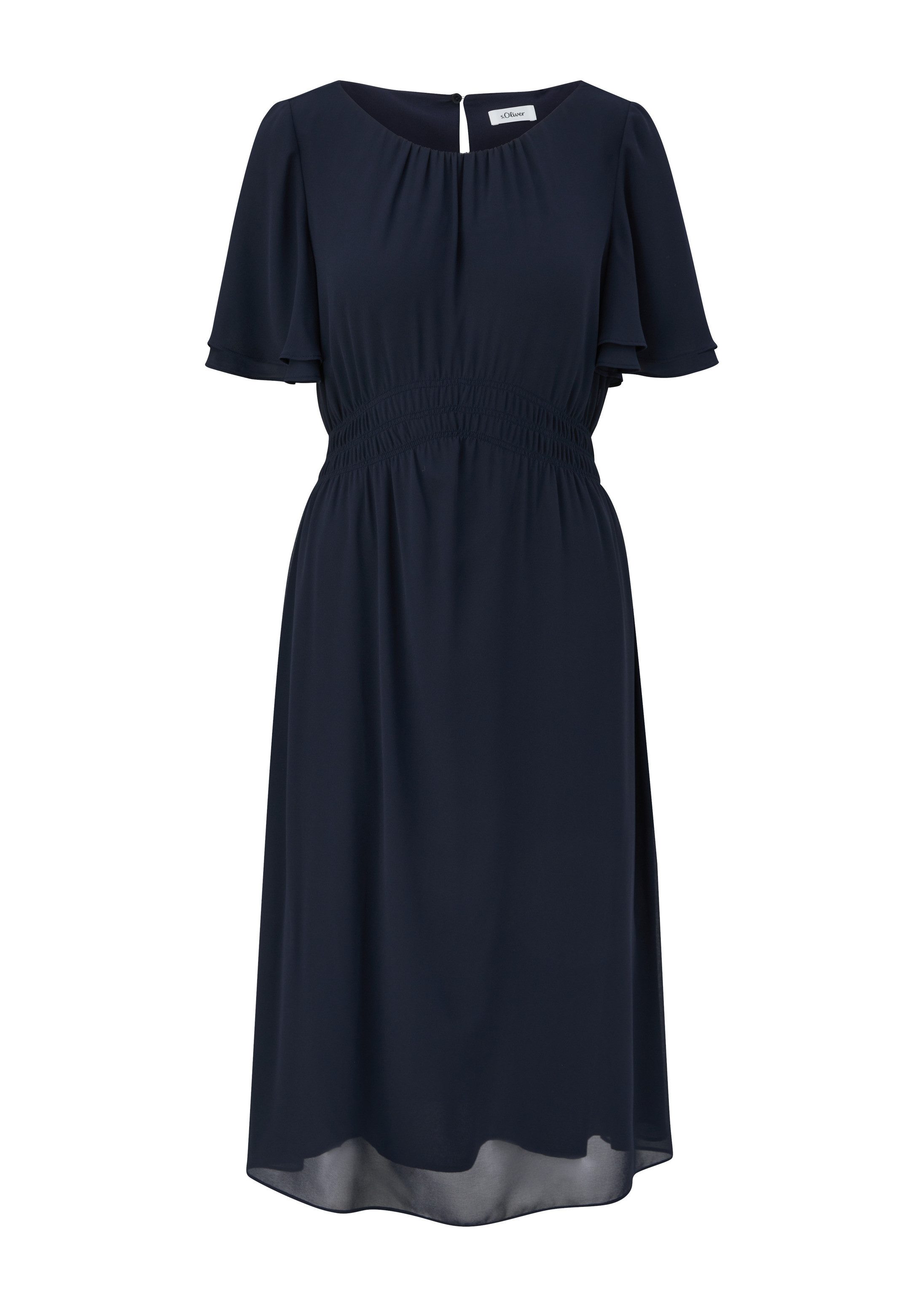 s.Oliver Midikleid Kleid Chiffonkleid mit Raffung