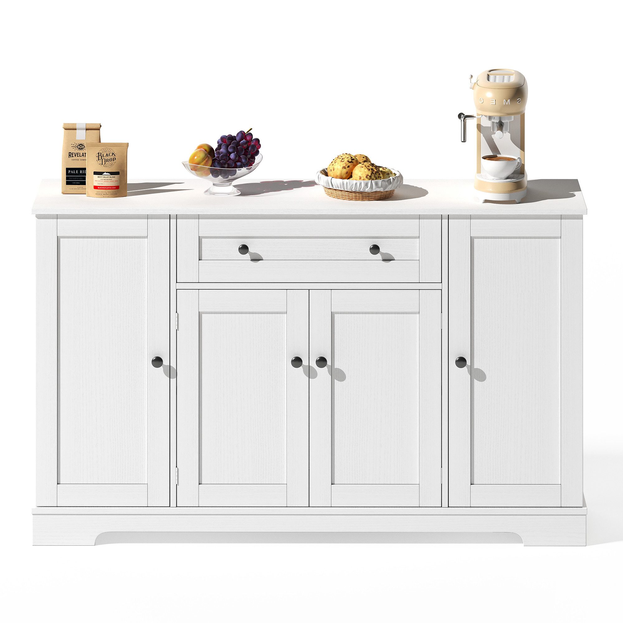 MODFU Sideboard Küchenbuffet,Kommode, mit verstellbaren Einlegeböden günstig online kaufen