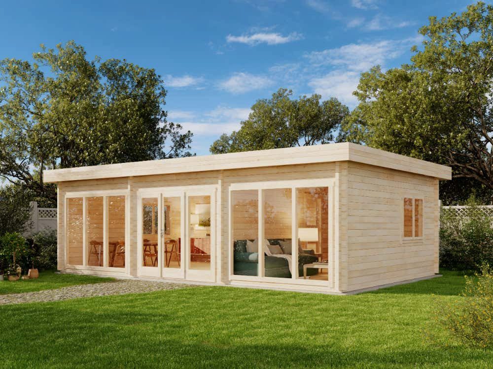 Alpholz Gartenhaus Campus, BxT: 933x586 cm, in Naturbelassen