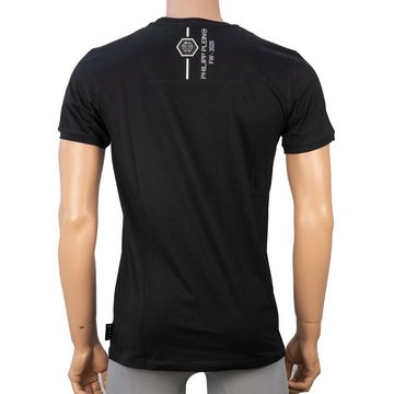 PHILIPP PLEIN T-Shirt F19C MTK3678 PJY002N Platinum Cut mit Strasssteinen