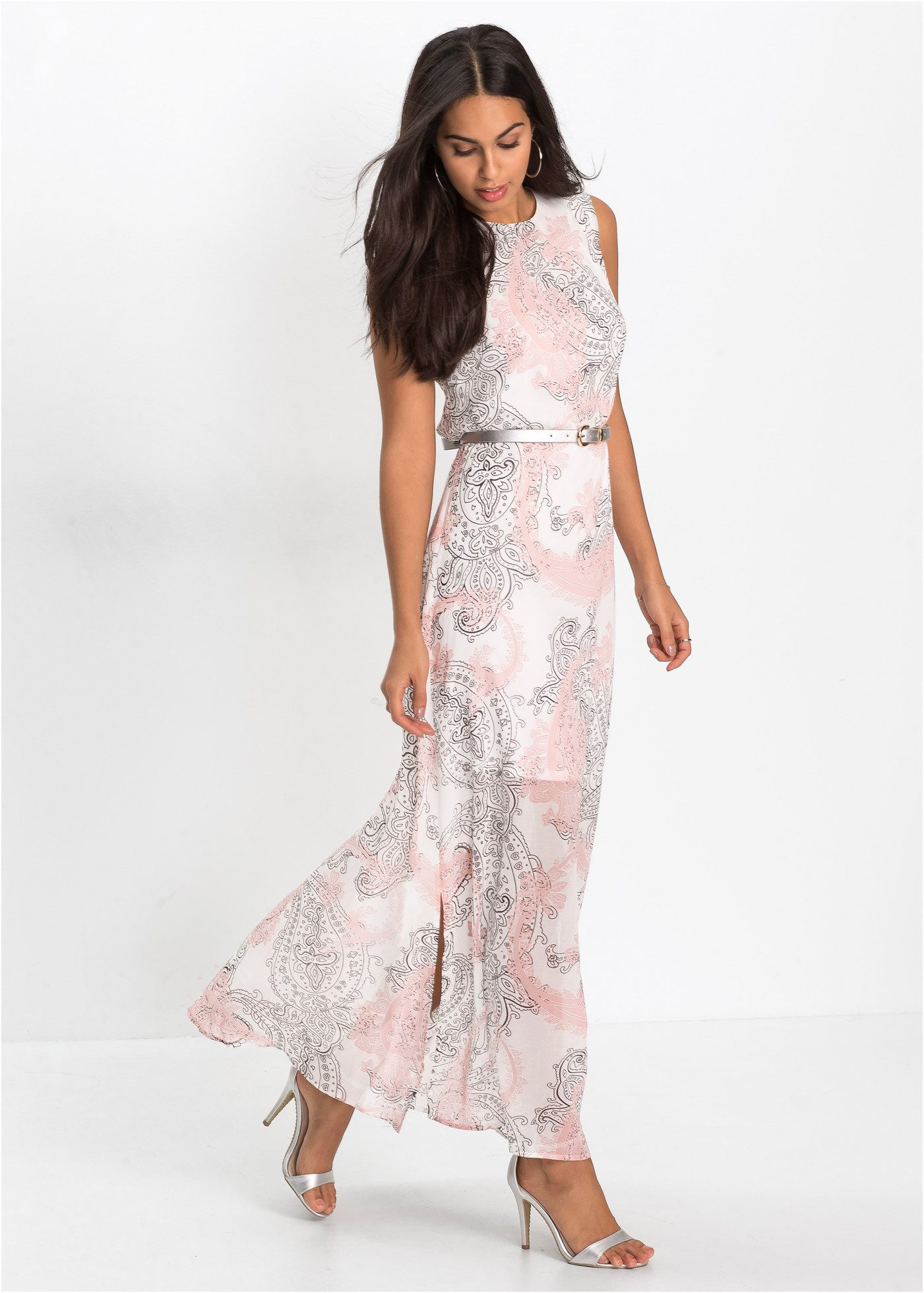 bonprix Chiffonkleid für warme Tage, aus Chiffon, Loose Fit, ärmellos