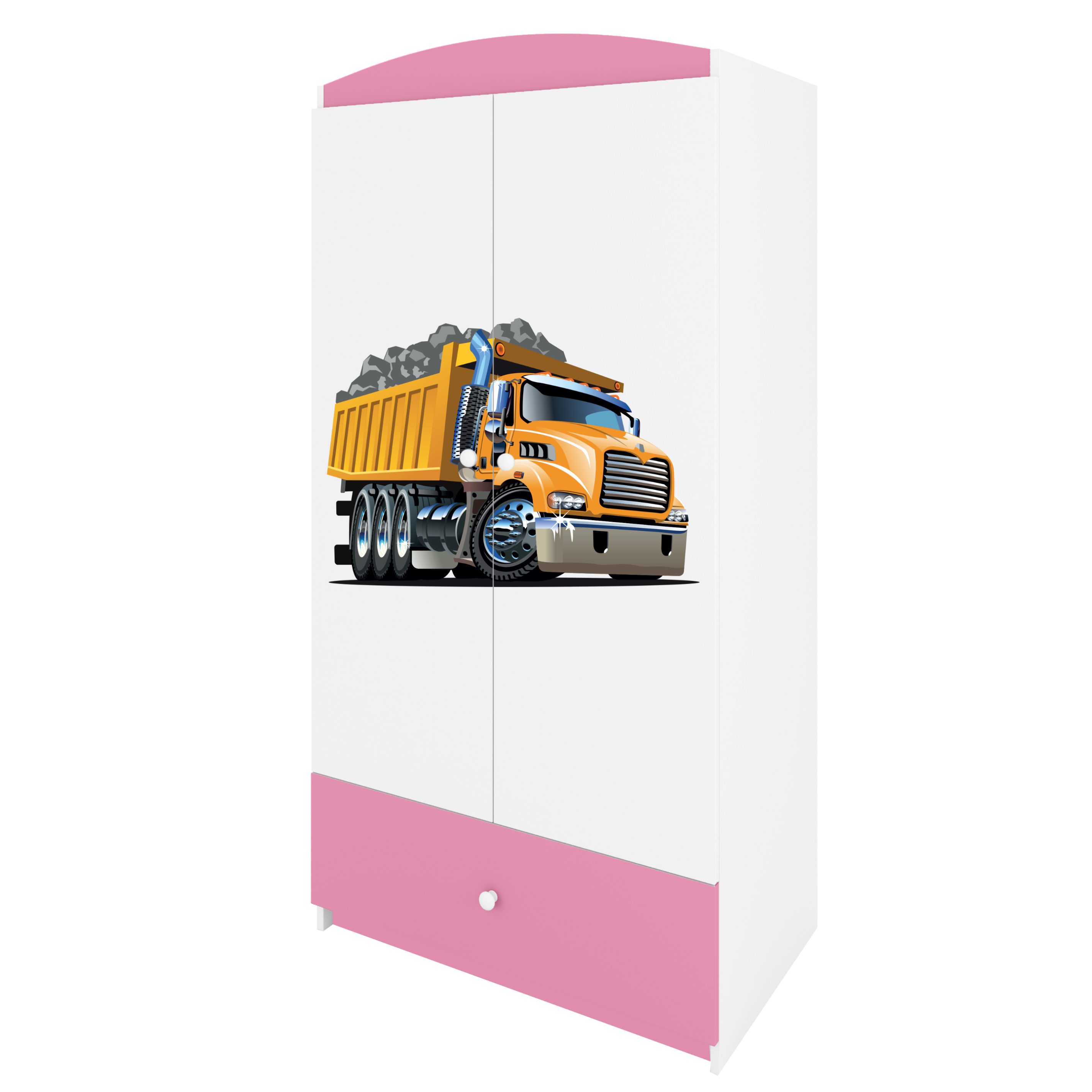 Raumhirsch Furniture Kinderkleiderschrank mit Motivauswahl - Kleiderschrank für Kinder (Kinderzimmerschrank für Jungen, Mit Ablagefächern & Kleiderstange) robuste Verarbeitung, kindgerecht, verschiedene Farben & Designs