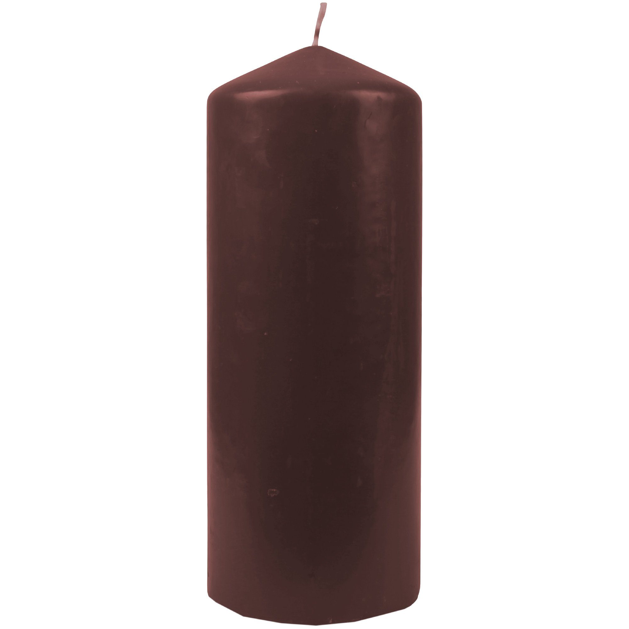 HS Candle Stumpenkerze Blockkerze (3-tlg), x in Wachskerzen - vielen Braun Farben Ø6cm 13,5cm Kerze