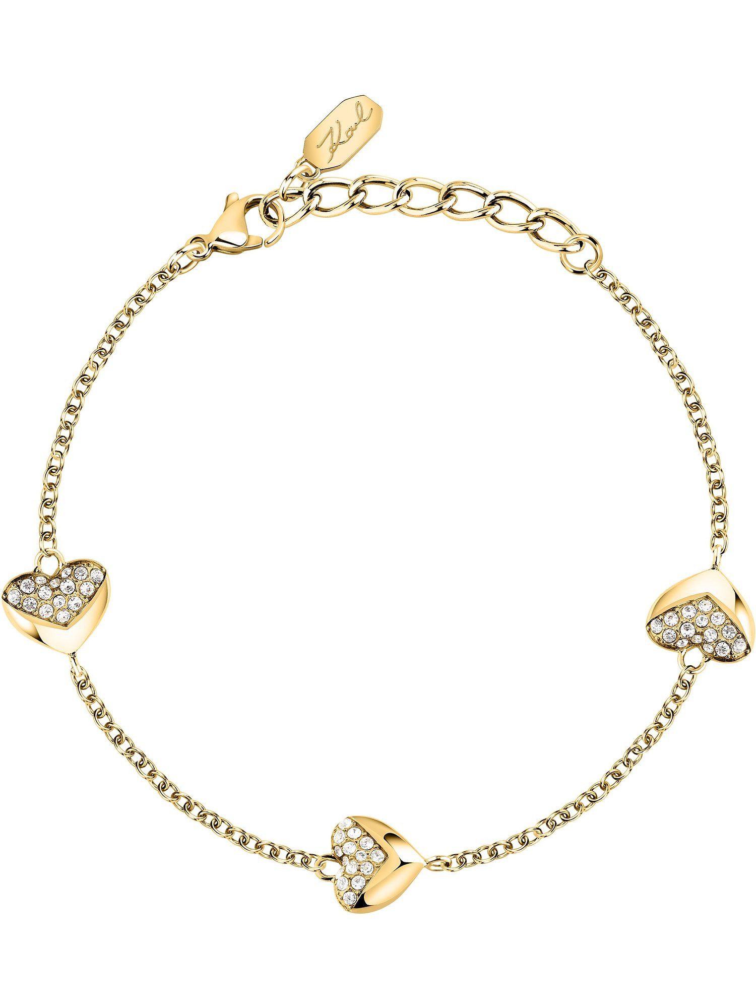 KARL LAGERFELD Armband Karl Lagerfeld Damen-Armband Edelstahl Kristall, Pave Amour