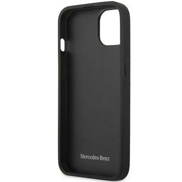 Mercedes Handyhülle Mercedes Benz Leder Hardcase Case Stars für Apple iPhone 13 Mini Black