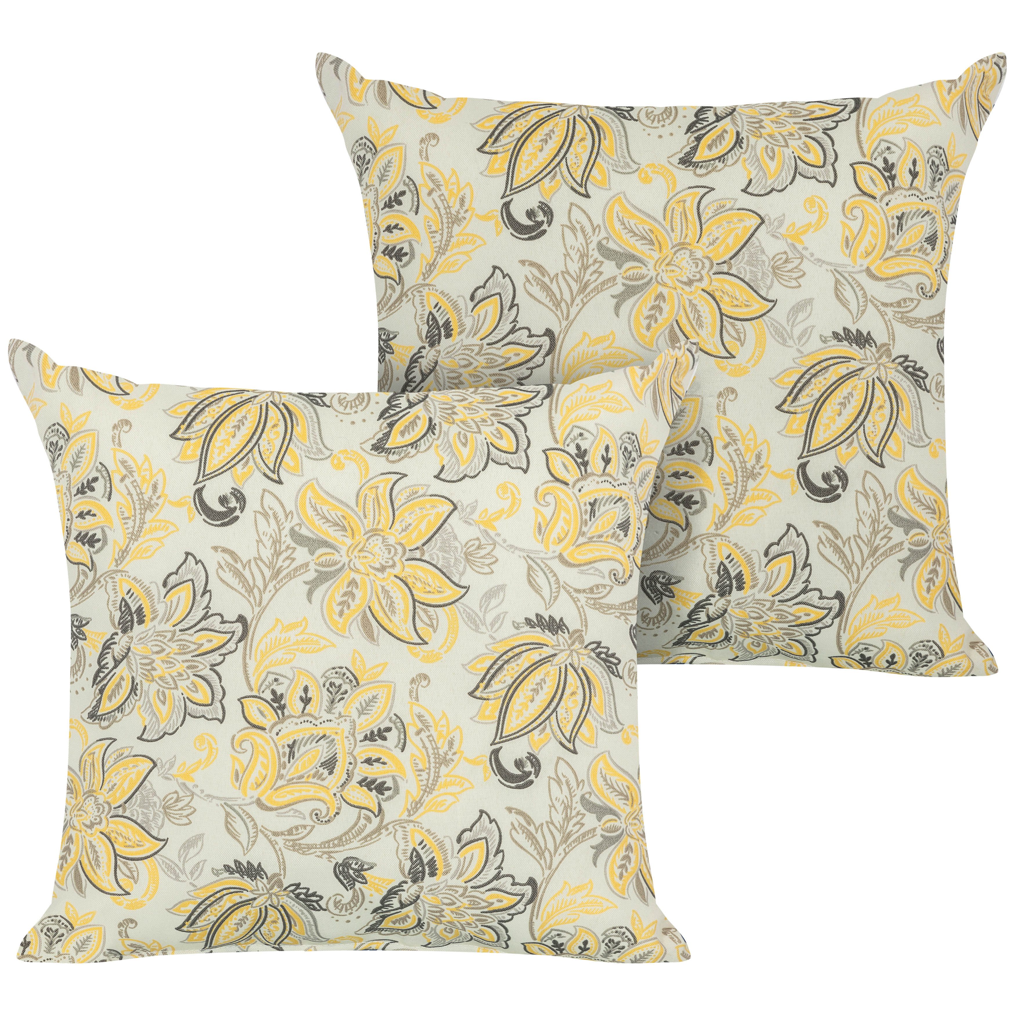 Avestar Dekokissen 44 x 44 cm Outdoor Kissen für die Terrasse, mit Tintenblumenmuster
