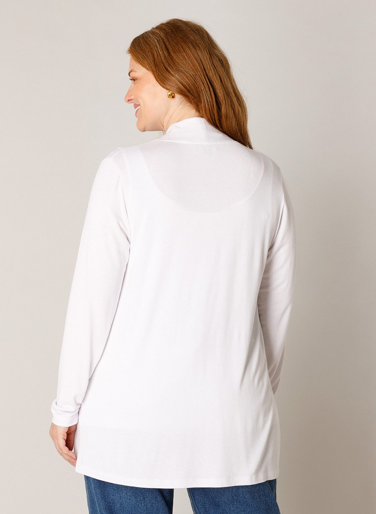 Base Level Curvy Strickjacke offen, ohne Verschluss