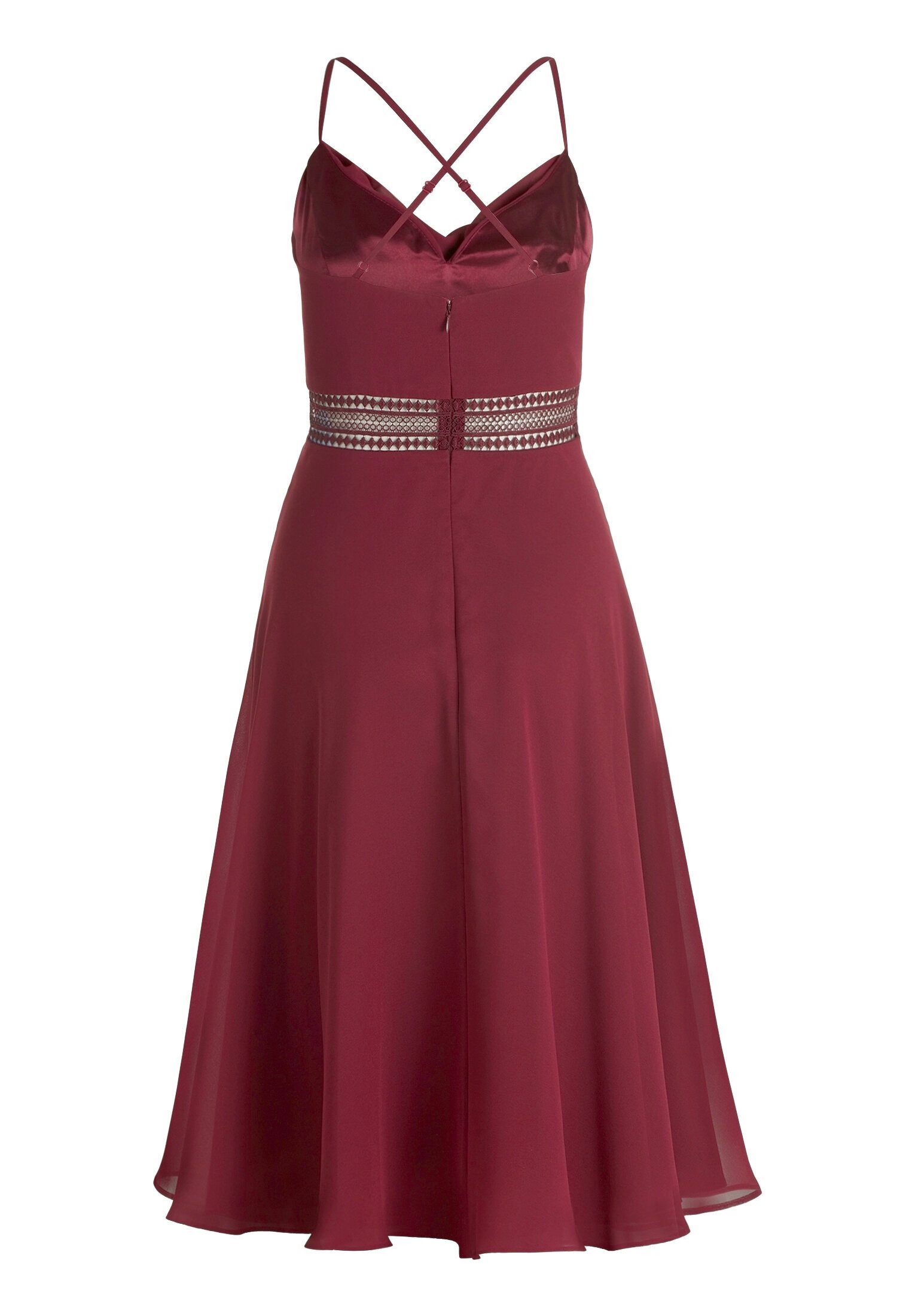Vera Mont Cocktailkleid Damen mit Wasserfallausschnitt Stickerei