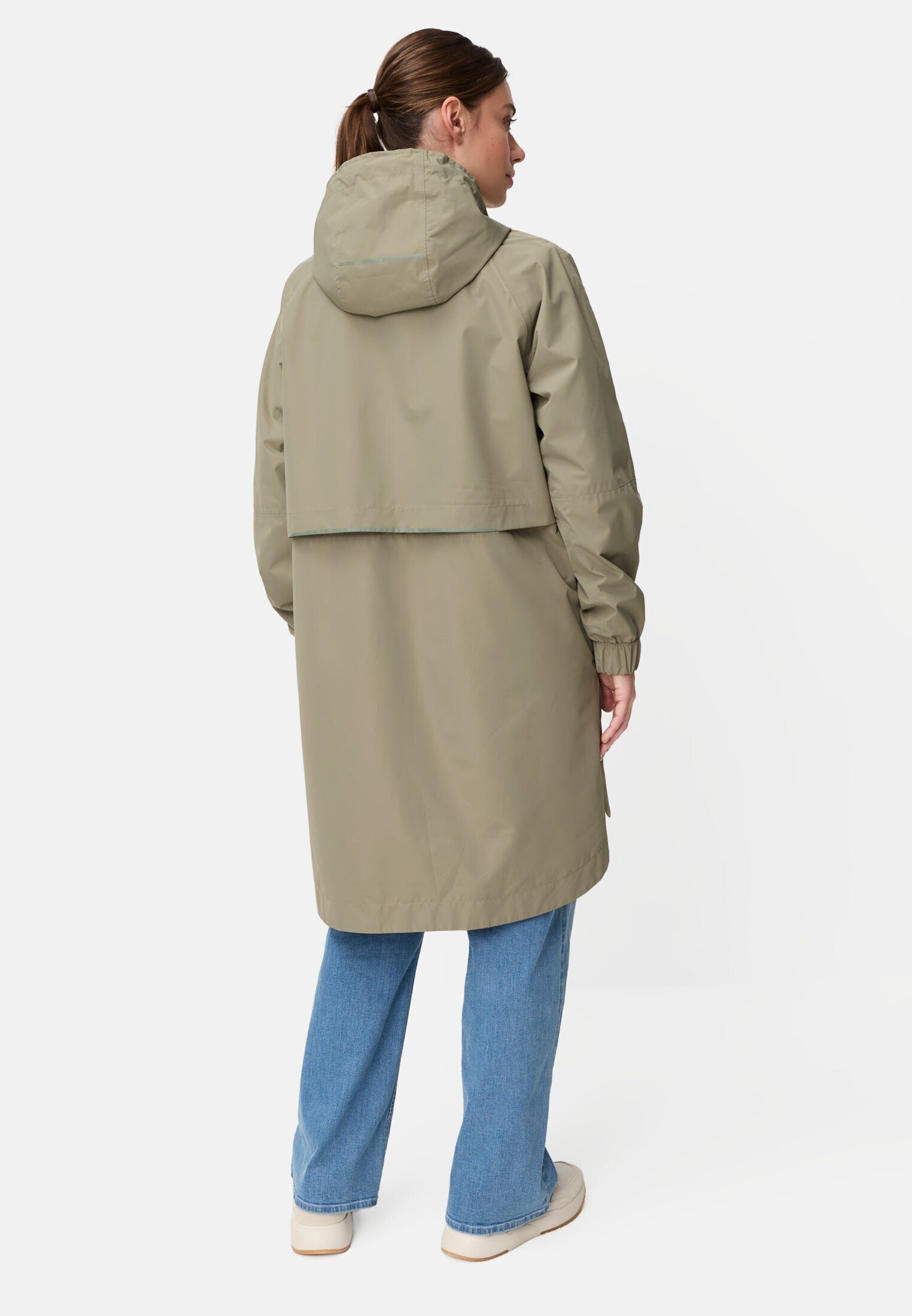 camel active Funktionsmantel Mantel mit Innentaschen Langarm Kapuze