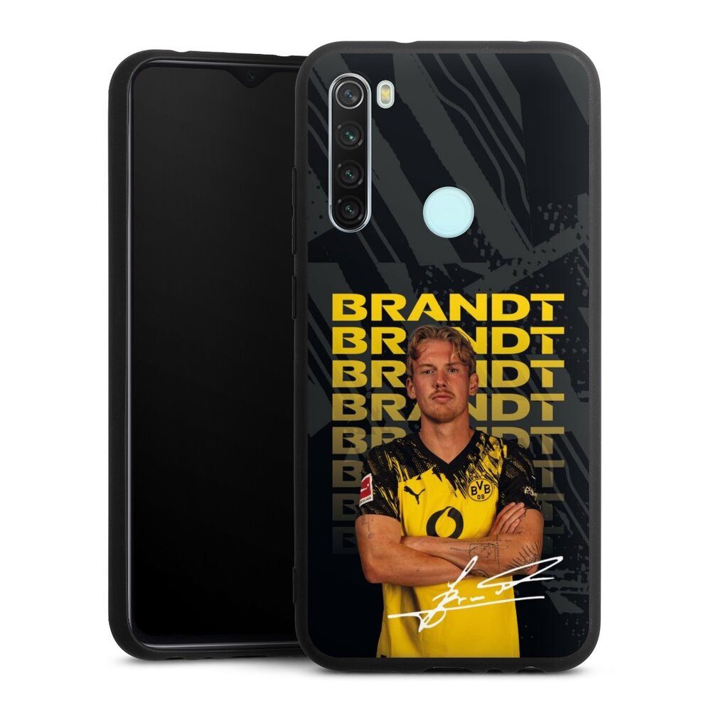 DeinDesign Handyhülle Borussia Dortmund Julian Brandt BVB Julian Brandt 25/26, Xiaomi Redmi Note 8 Silikon Hülle Premium Case Handy Schutzhülle