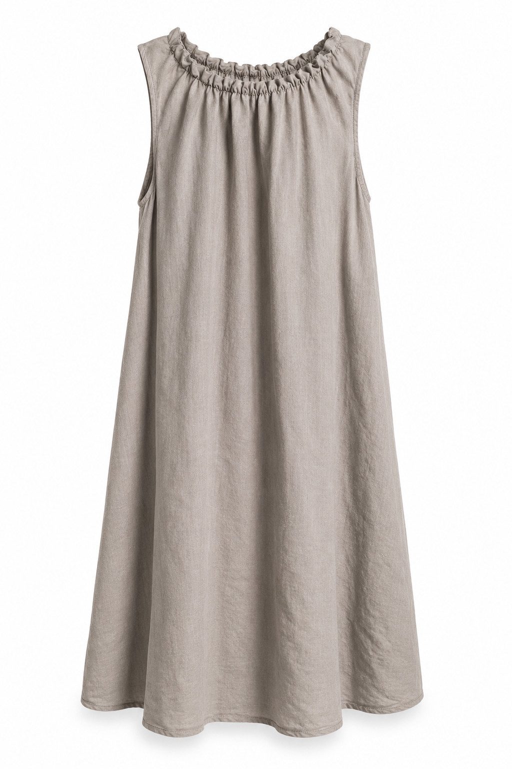 ITALY VIBES Sommerkleid - leichtes Viskosekleid mit gerafftem Kragen - Damen Kleid ONE SIZE - passend für Größen M bis XL