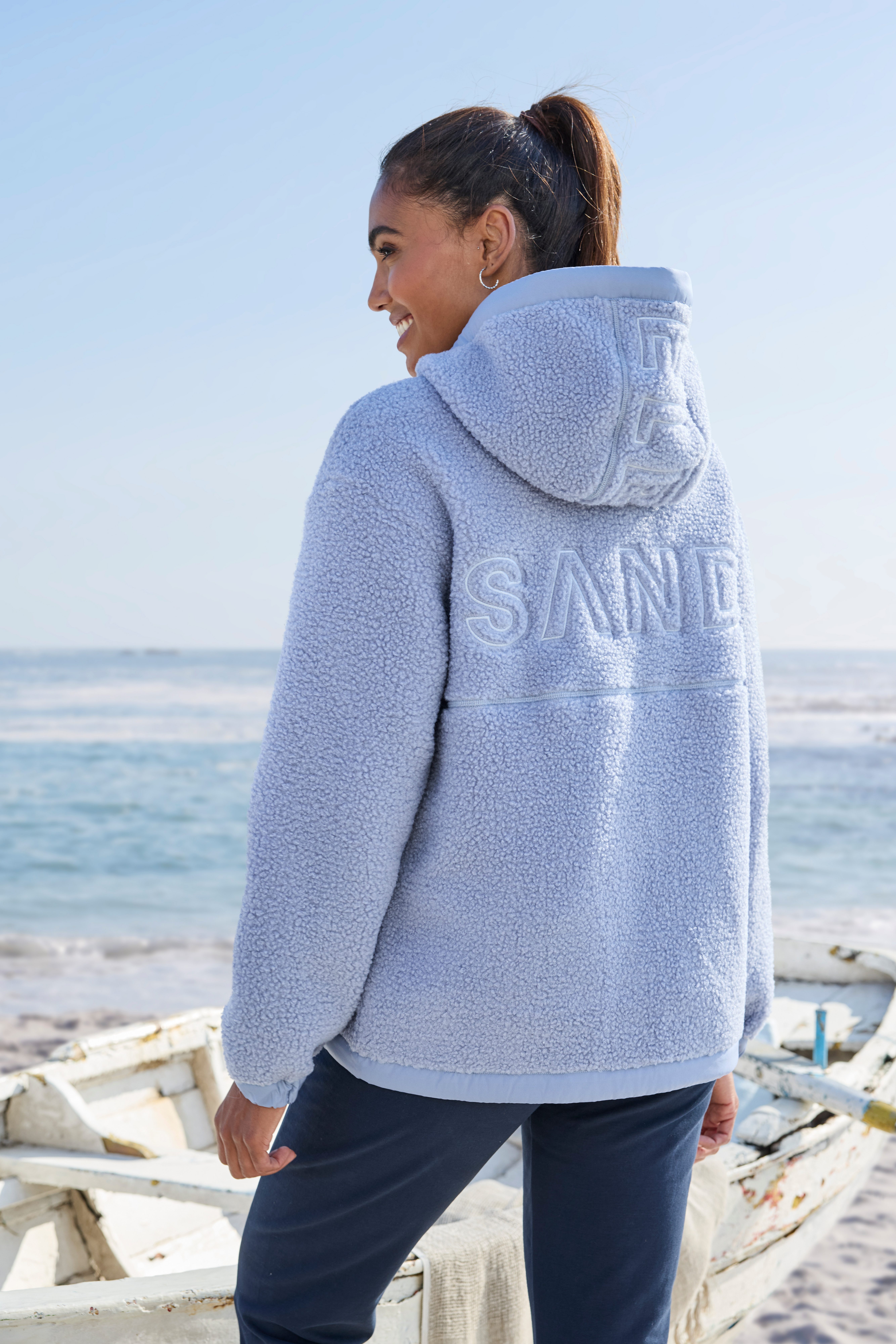 Elbsand Fleecejacke mit Kapuze