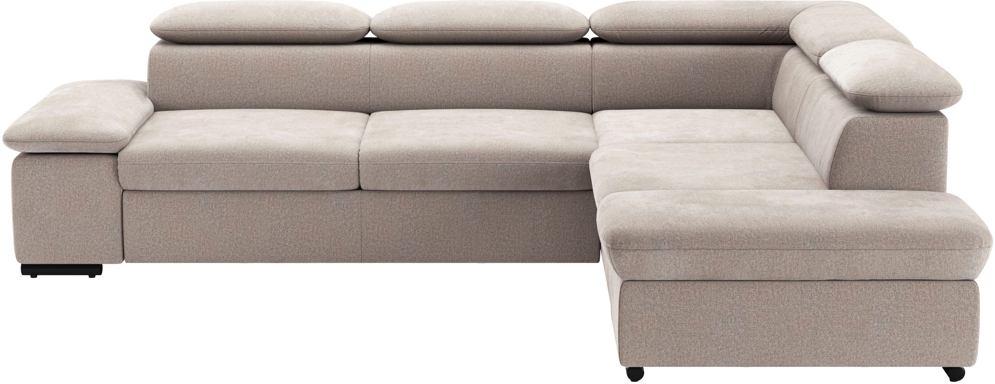 sit&more Ecksofa Alcudia L-Form, B: 272 cm, Arm- und Kopfteilverstellung, Eckcouch, mit Schlaffunktion, Komfortsitz