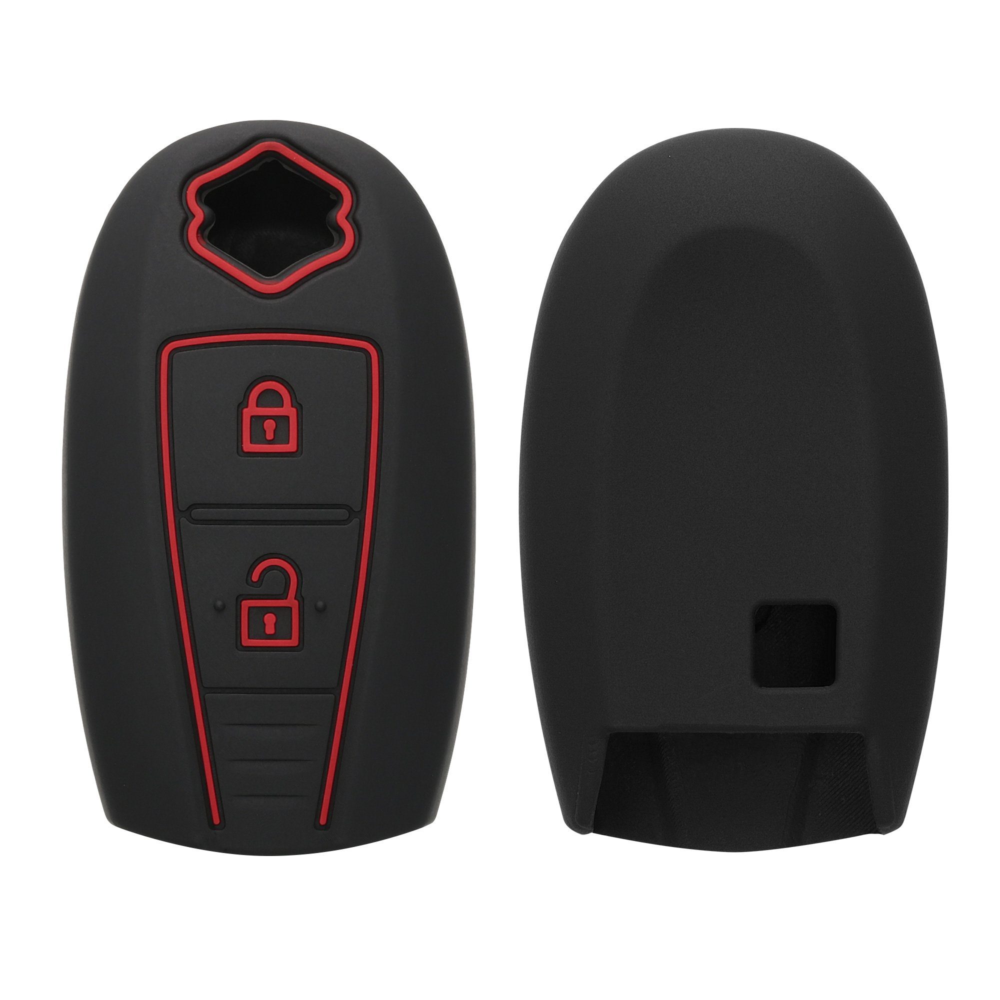 kwmobile Schlüsseltasche Autoschlüssel Silikon Hülle für Suzuki,  Schlüsselhülle Schlüssel Case Cover, KOMPATIBEL MIT: passend für Suzuki  Sport 2-Tasten Autoschlüssel Keyless Go