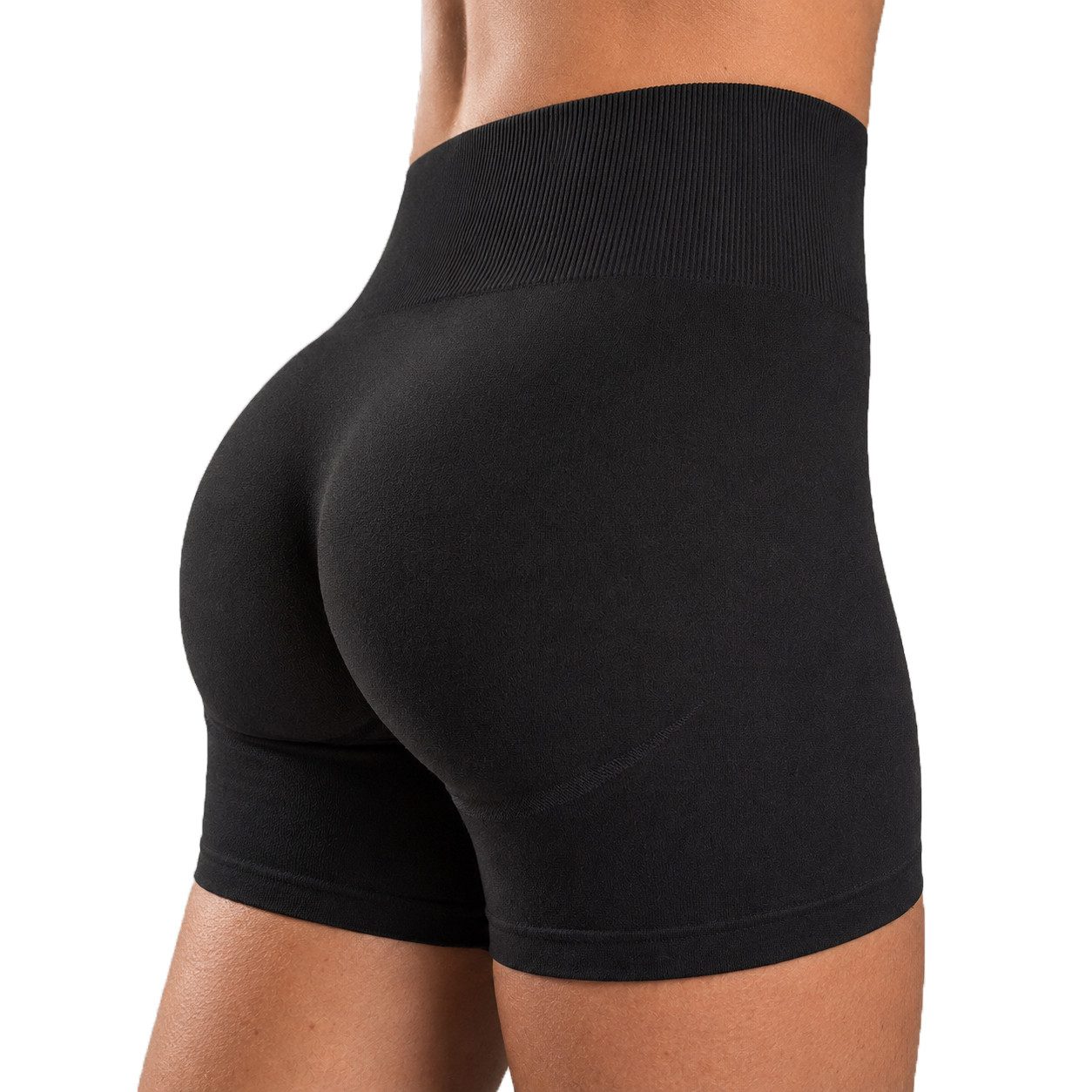 Smilodox Shorts Amaze Pro, Shaped Fit Push Up Booty Radlerhose V-Shape Seamless High Waist Hotpants Scrunch-Effekt Squatproof Gym Yoga Alltag