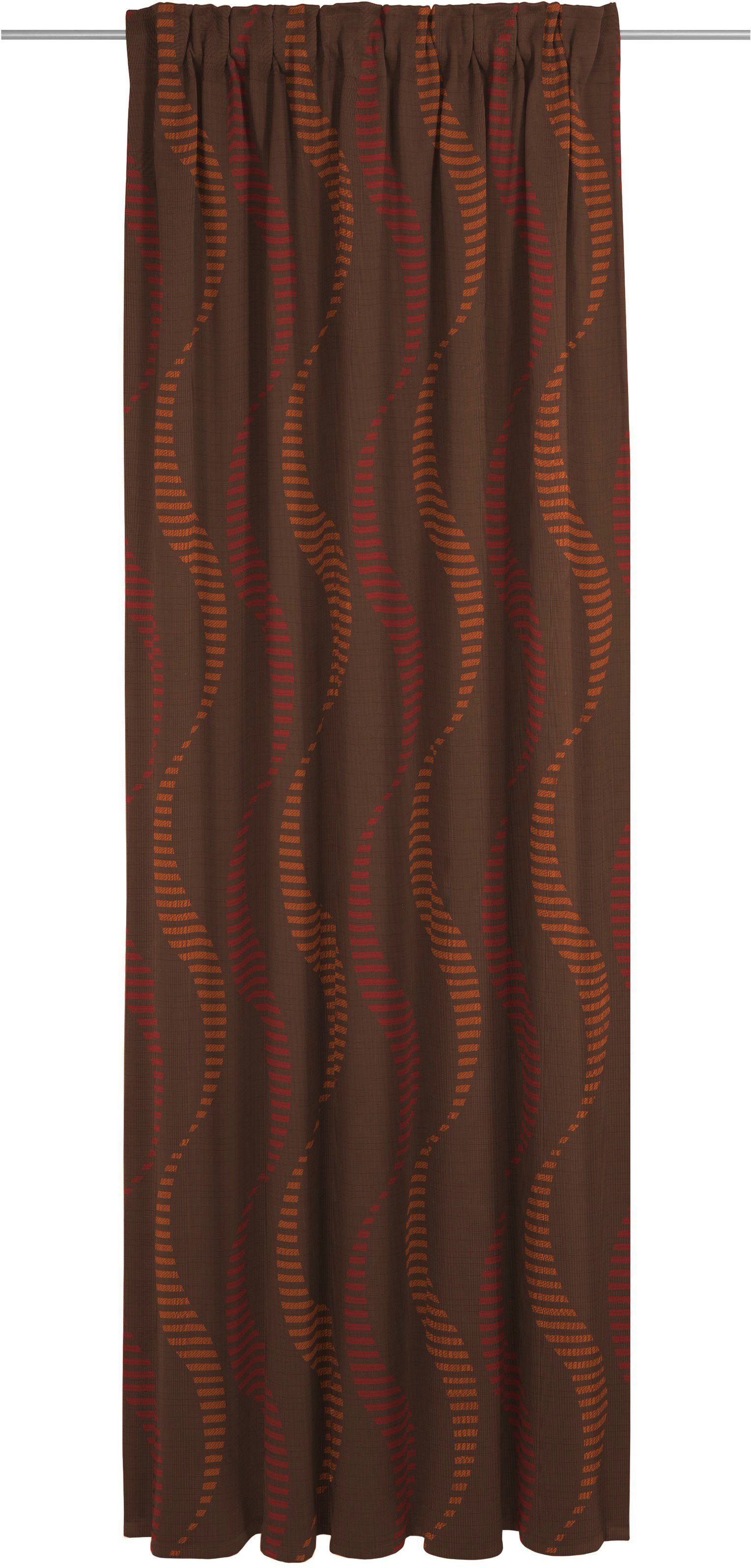 Vorhang Lupara, Multifunktionsband (1 blickdicht, rot St), Jacquard Wirth