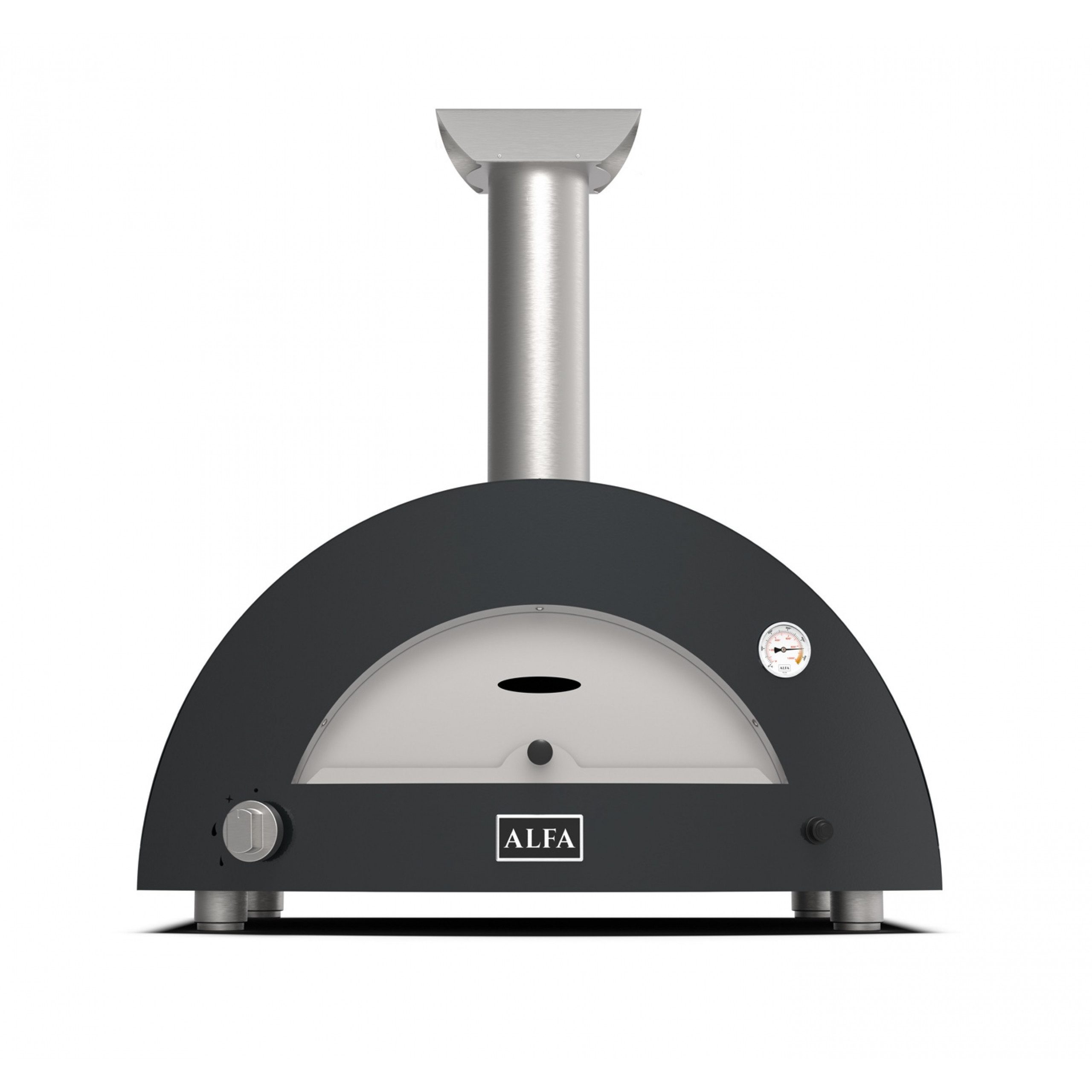 Alfa Forni Pizzaofen Alfa Forni Gas Pizzaofen MODERNO 2 Pizze Schiefer Grau FXMD-2P-GGRA-DE