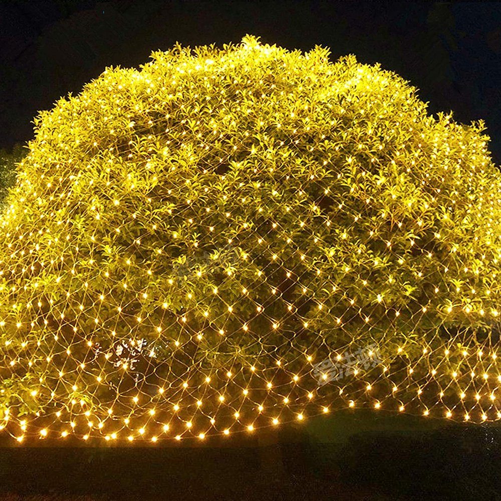 Rosnek LED-Lichtervorhang LED Lichternetz Lichterkette,Außen Party günstig online kaufen