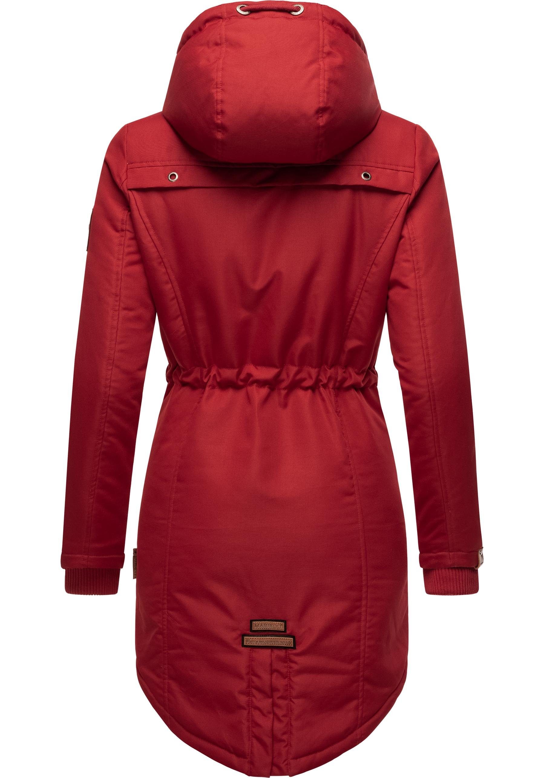 Marikoo Wintermantel Kamii sportlicher Damen Winterparka mit abnehmb. Kapuze