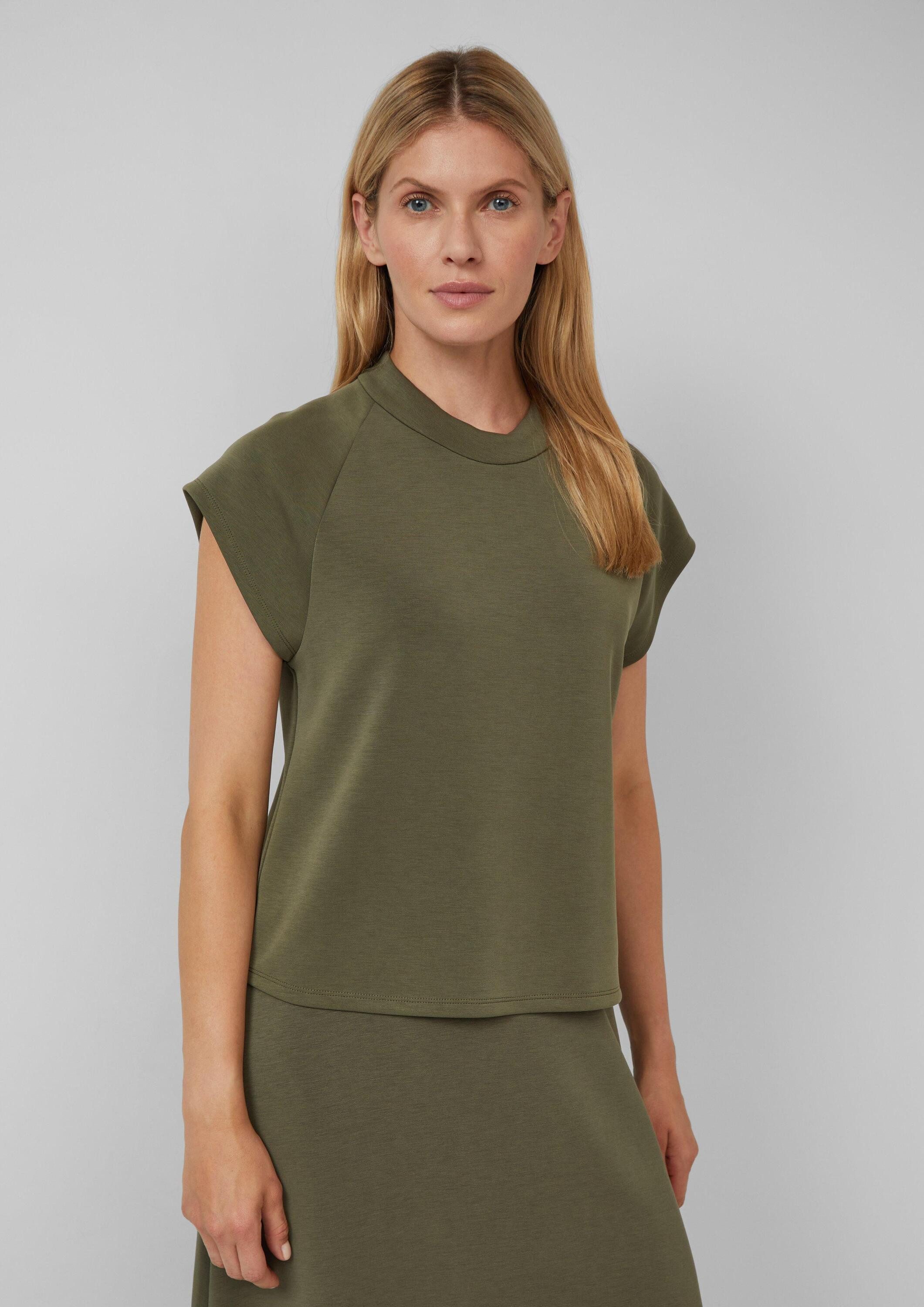 s.Oliver Sweatshirt Sweatshirt Scuba-Shirt aus Modalmix mit überschnittenen günstig online kaufen