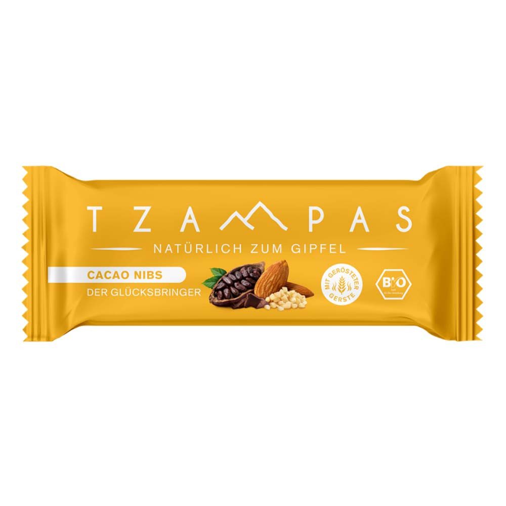 Tzampas Süßigkeit Energieriegel - Cacao Nibs Der Glücksbringer 40g