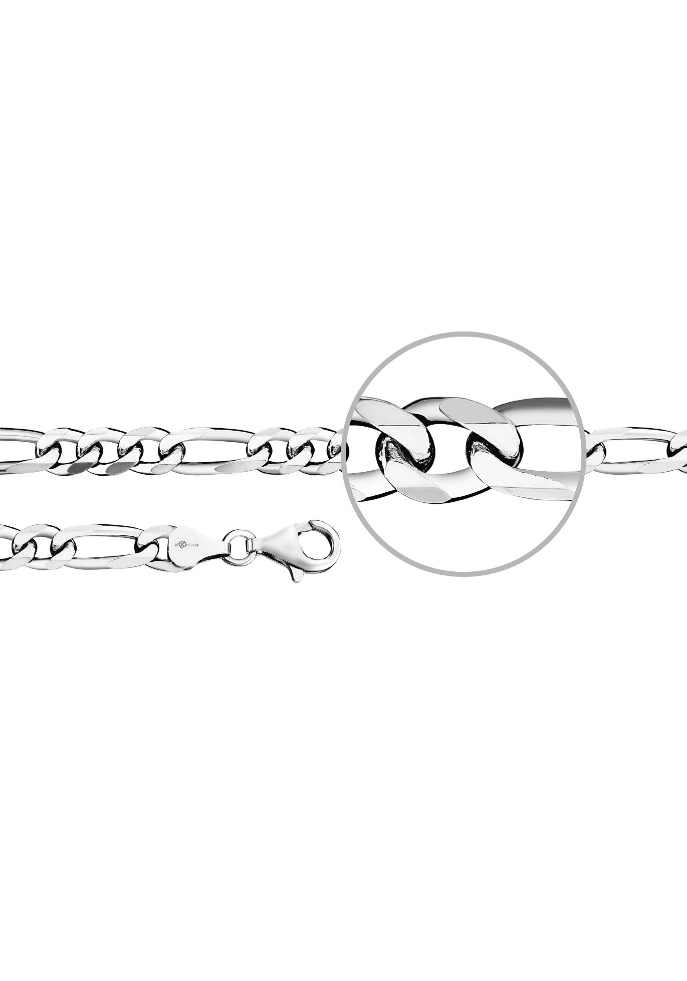 Der Kettenmacher Silberkette FIGAROKETTE, diamantiert, in günstig online kaufen