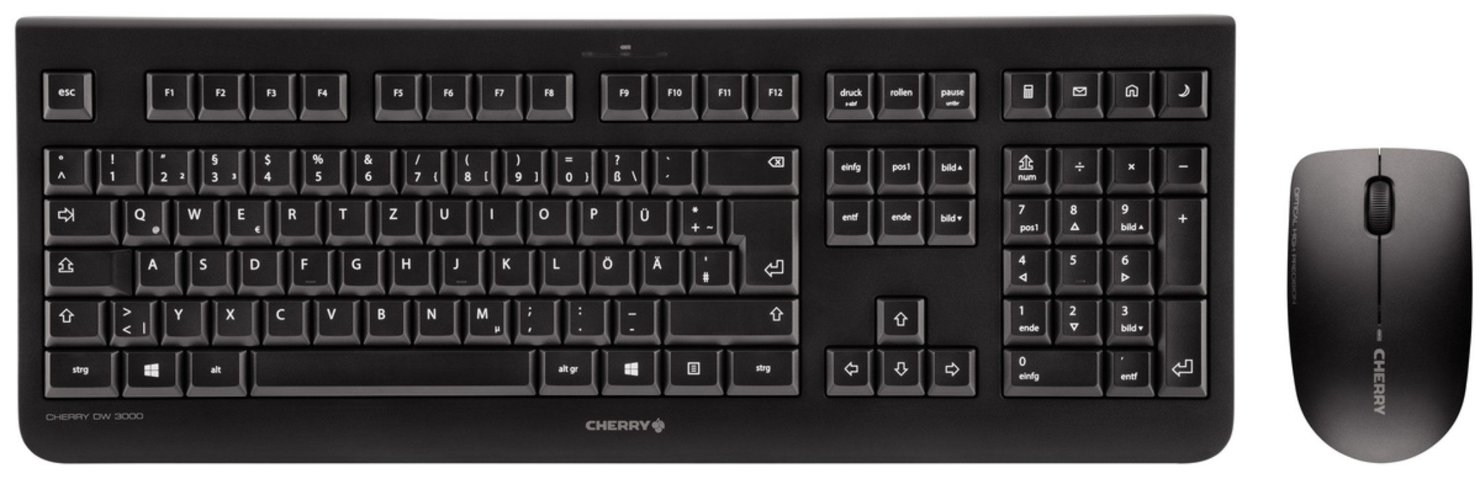 Cherry DW 3000 - US Tastatur- und Maus-Set, (Set), 3 Tasten Maus