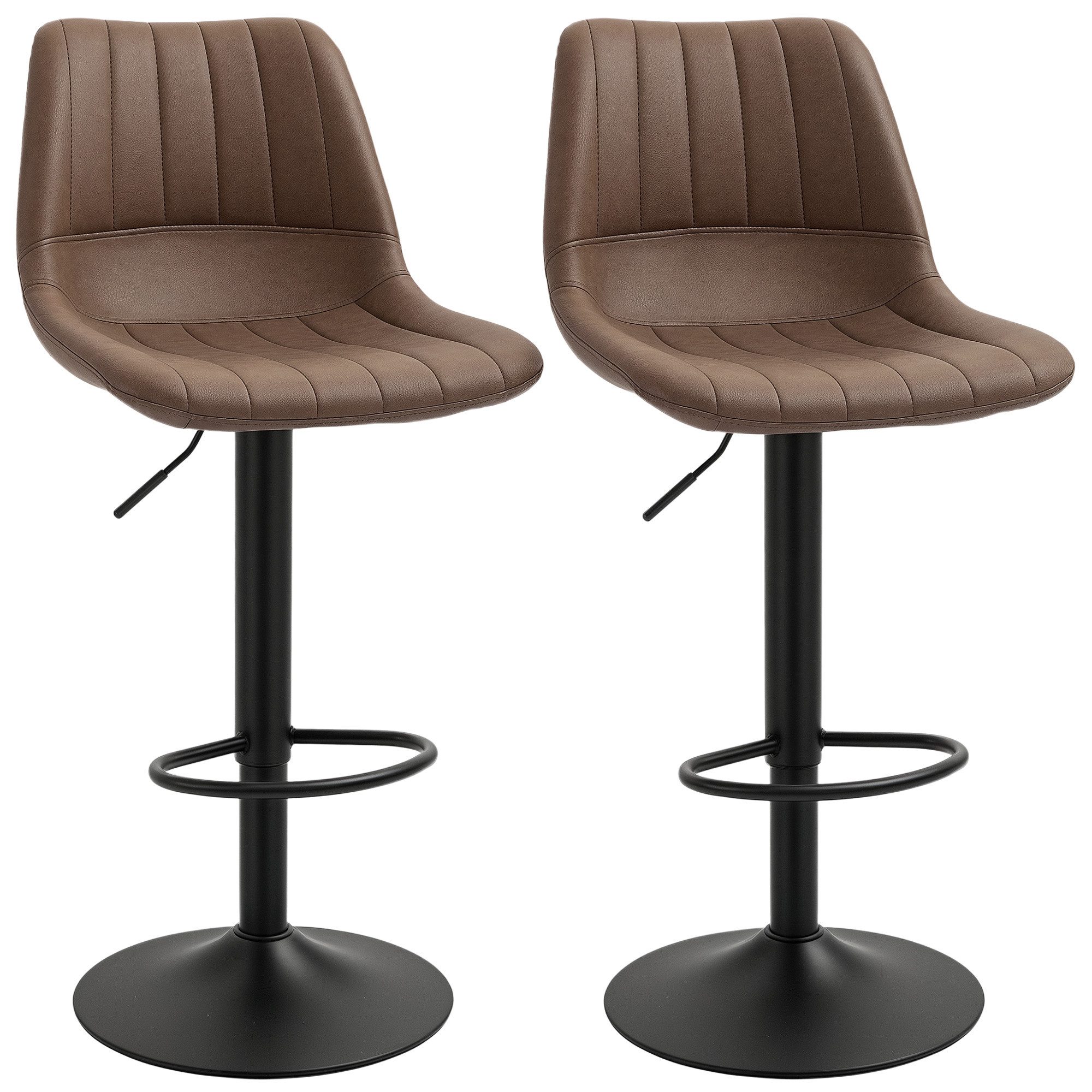 Barhocker 2er-Set Retrodesign höhenverstellbar 43x49,5x111
