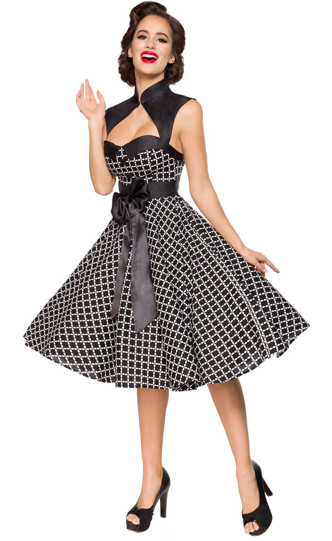 BELSIRA A-Linien-Kleid Vintage-Kleid mit Bolero 50er Jahre Pin Up  Rockabilly Kleid Retrokleid