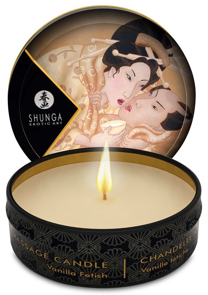 Massage Candle 30 SHUNGA Fetish Vanilla ml, - Massagen Mini für wärmende Shunga Massagekerze