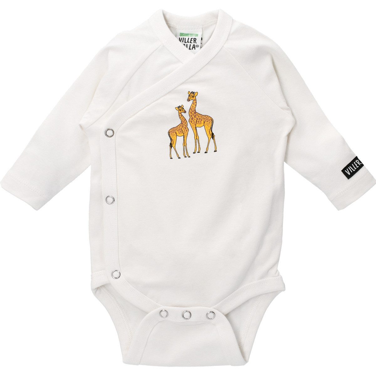Villervalla Langarmwickelbody Giraffe Unisex Kinder (1-tlg) Langarm Einteiler, Body, Longsleeve-Body, Bodysuit, Stretchbody