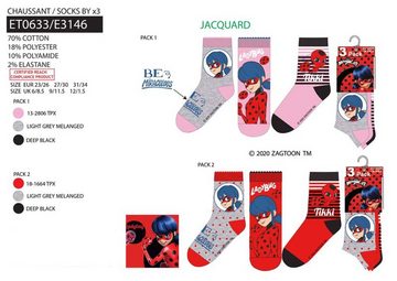 Miraculous - Ladybug Feinsocken 6x Miraculous Socken Ladybug Mädchen Strümpfe Kindersocken MEGAPACK original Mädchensocken weich+warm Gr.23/26 27/30 31/34