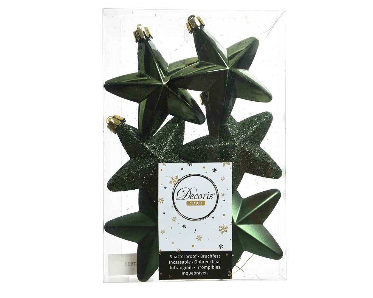 Kaemingk Christbaumschmuck, Christbaumschmuck Sterne Kunststoff 7cm 6 Stück günstig online kaufen