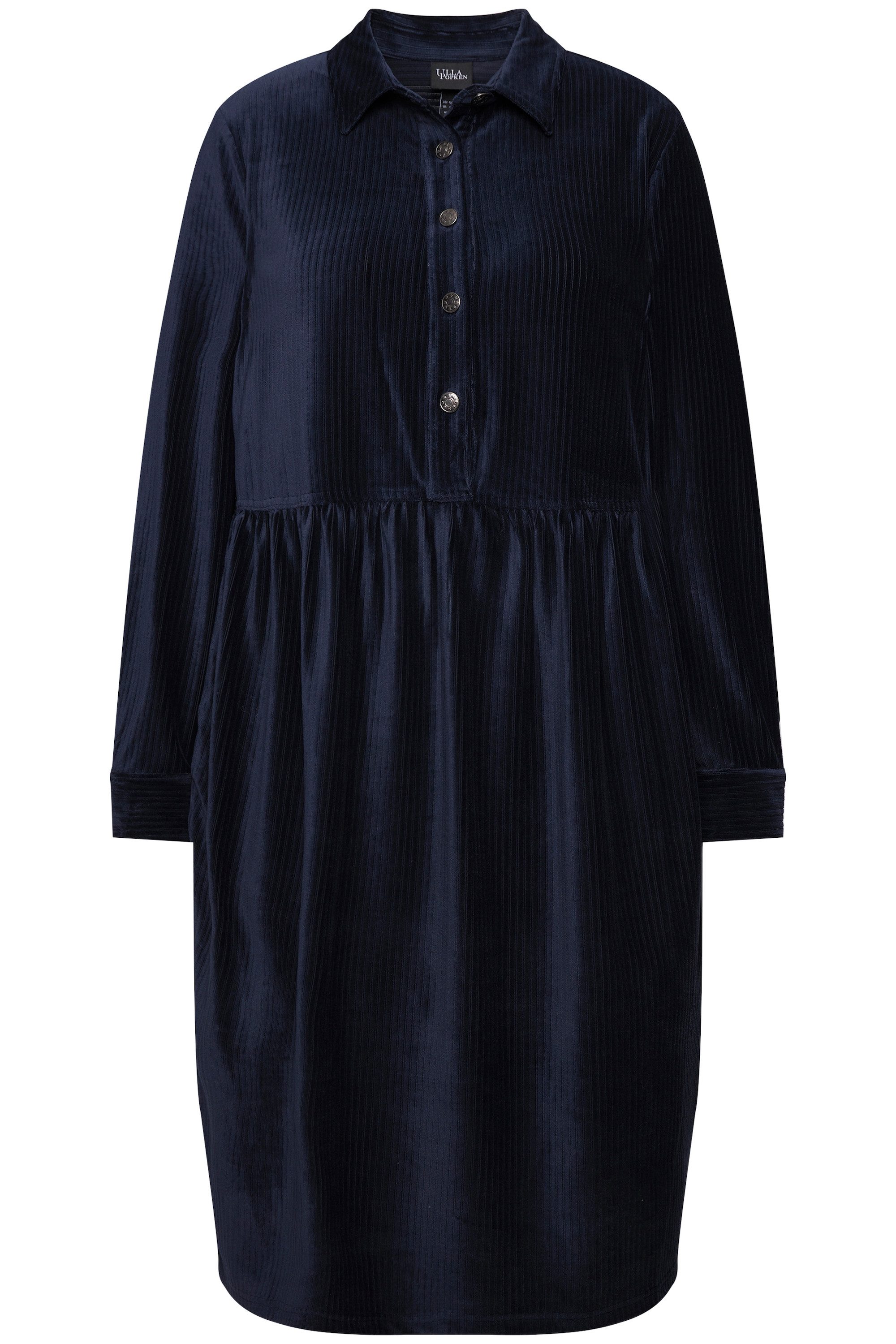 Ulla Popken Midikleid Cordkleid oversized Hemdkragen günstig online kaufen
