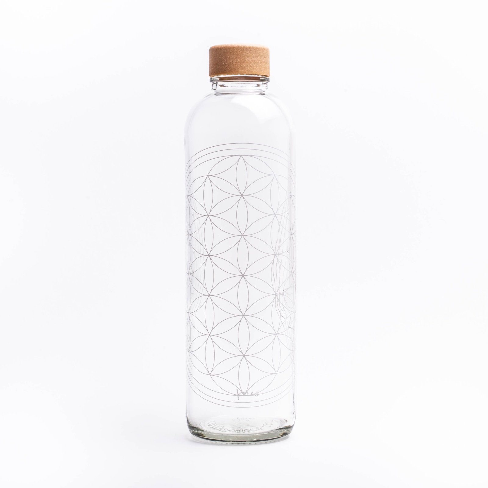 Trinkflasche CARRY 1 l FLOWER OF LIFE GLAS, Regional produziert