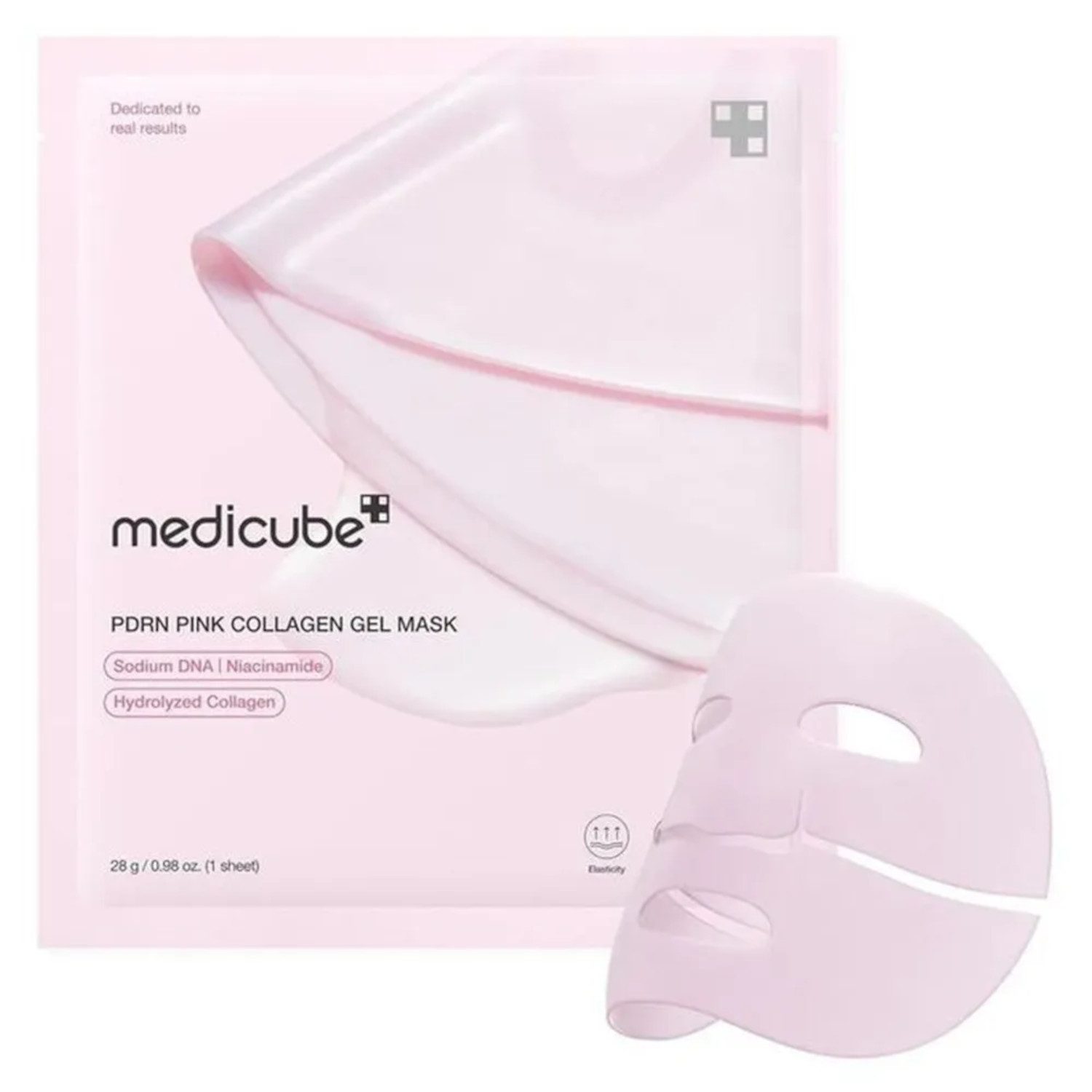 Medicube Gesichtsmaske Medicube PDRN Pink Collagen Gel Mask – Gel-Tuchmaske, 1 Stück, 1-tlg., Salmon PDRN Kollagen Peptid-Komplex Kühlende Geltextur