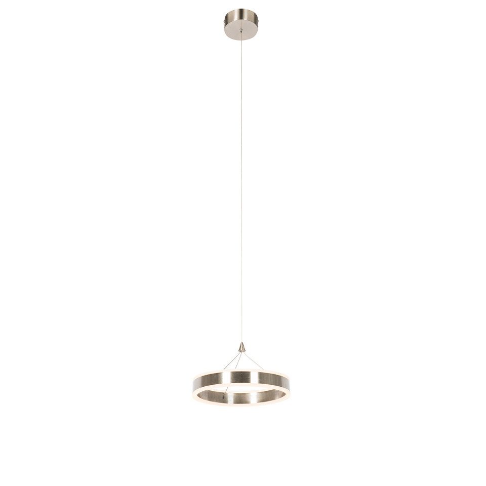 Qazqa Pendelleuchte Lyani, Dimmbar, LED fest integriert, Extra-Warmweiß, QAZQA Hängeleuchte, integrated, Stahl, Aluminium, Modern