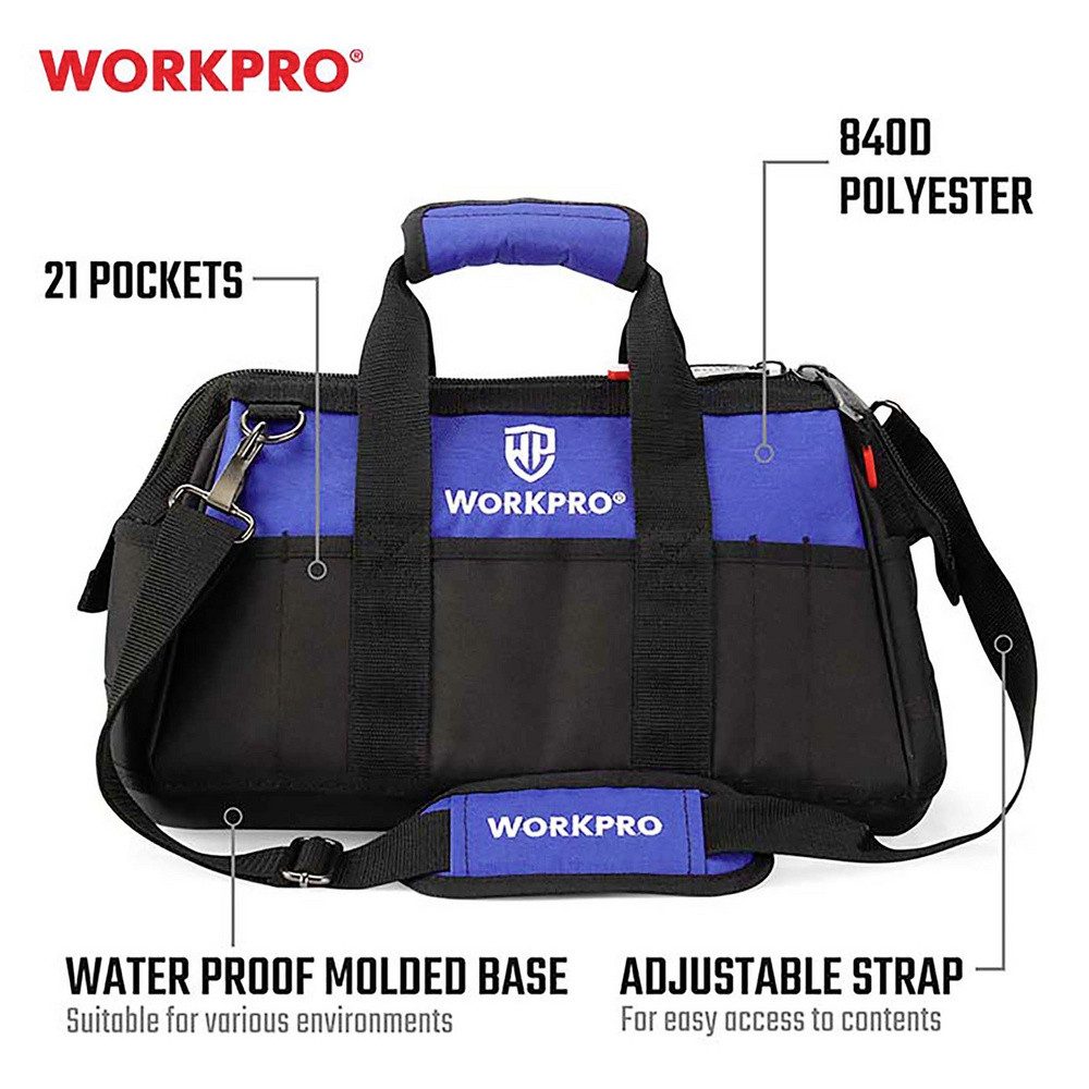 WorkPro Werkzeugtasche WorkPro WP281026 Werkzeugtasche unbestückt (L x B x H) 510 x 260 x
