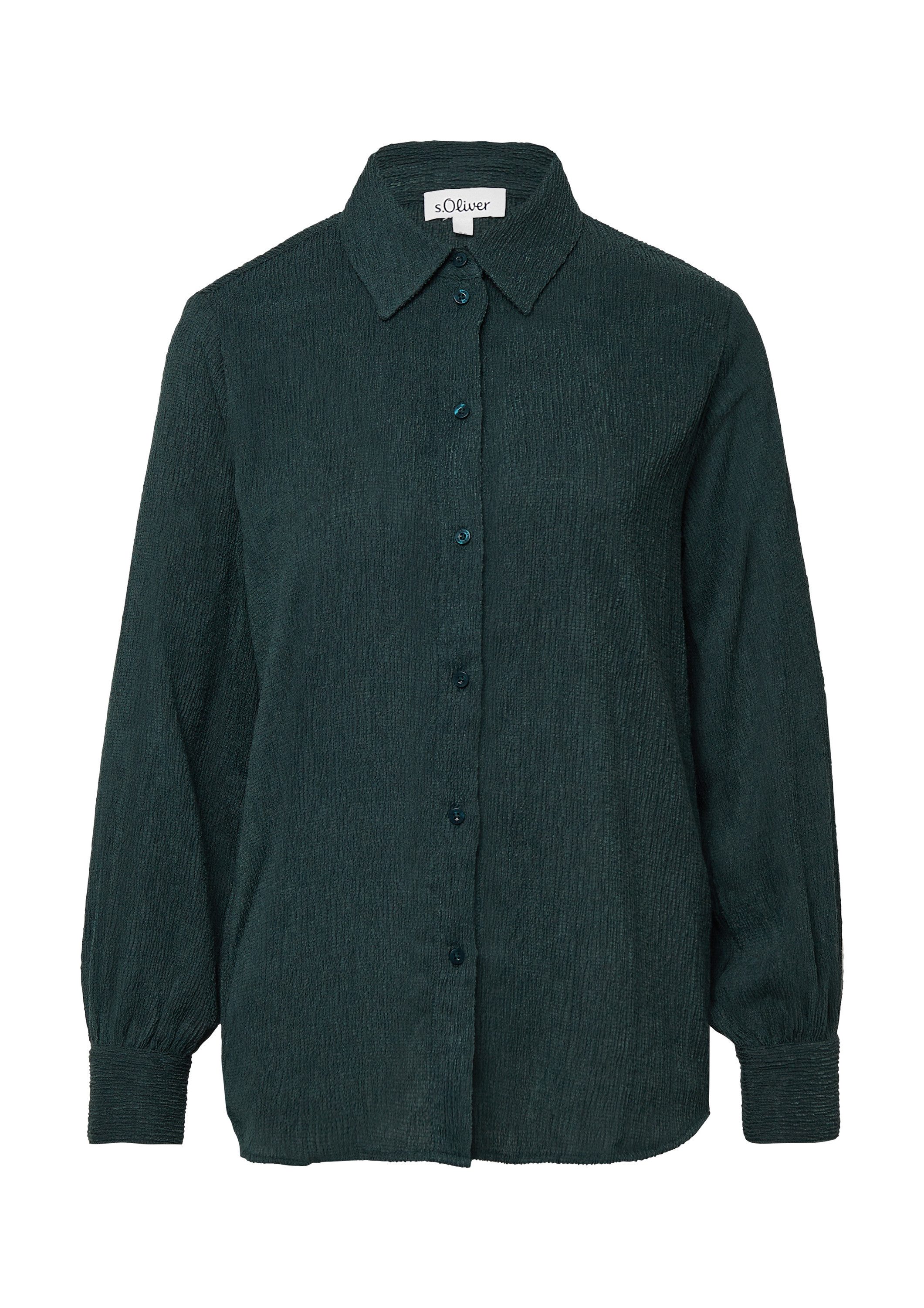 s.Oliver Langarmbluse Bluse Elastisch Strukturbluse mit Raffung am Rücken günstig online kaufen