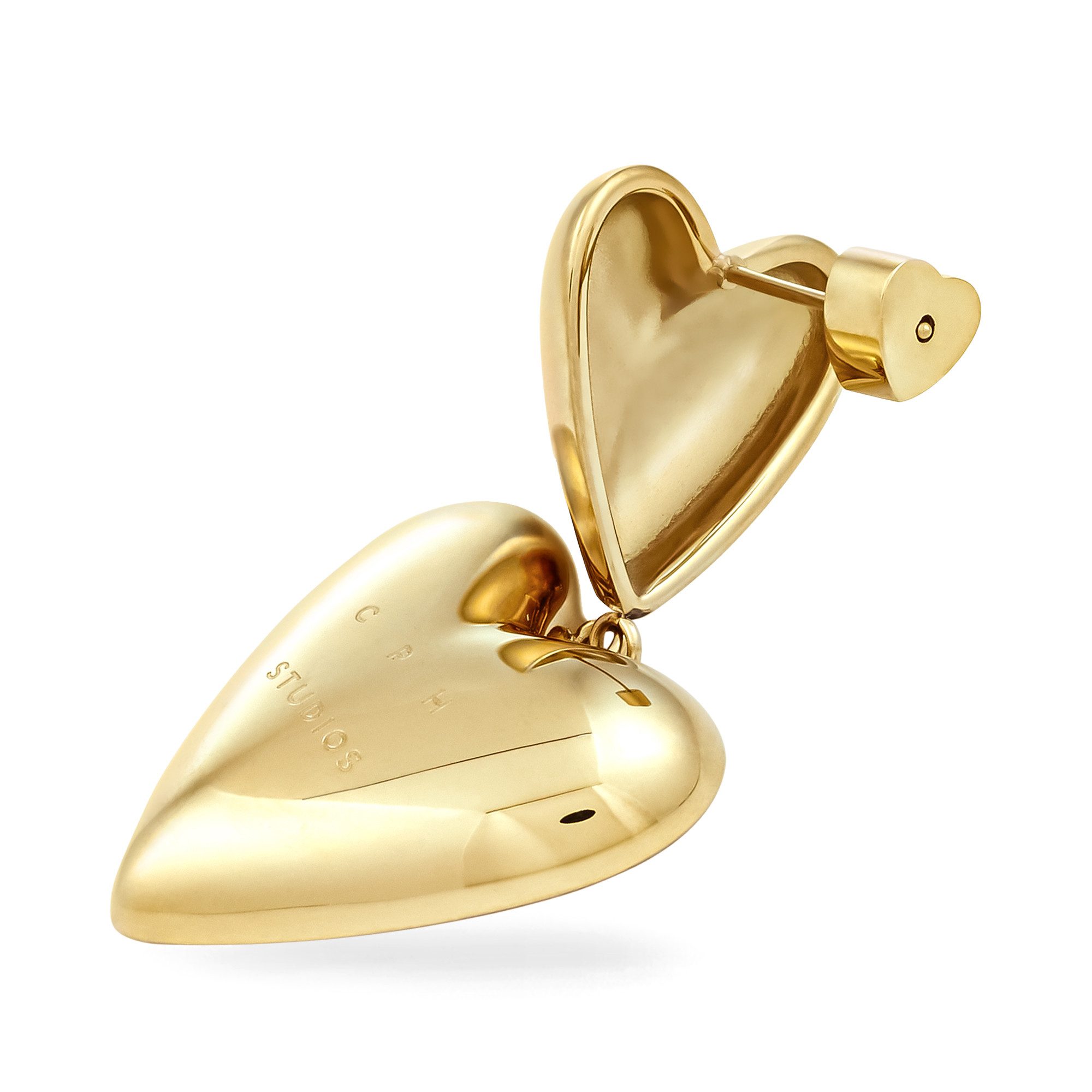 Copenhagen Studios Paar Ohrhänger Schmuck Geschenk Edelstahl Ohrring Puffy Hearts